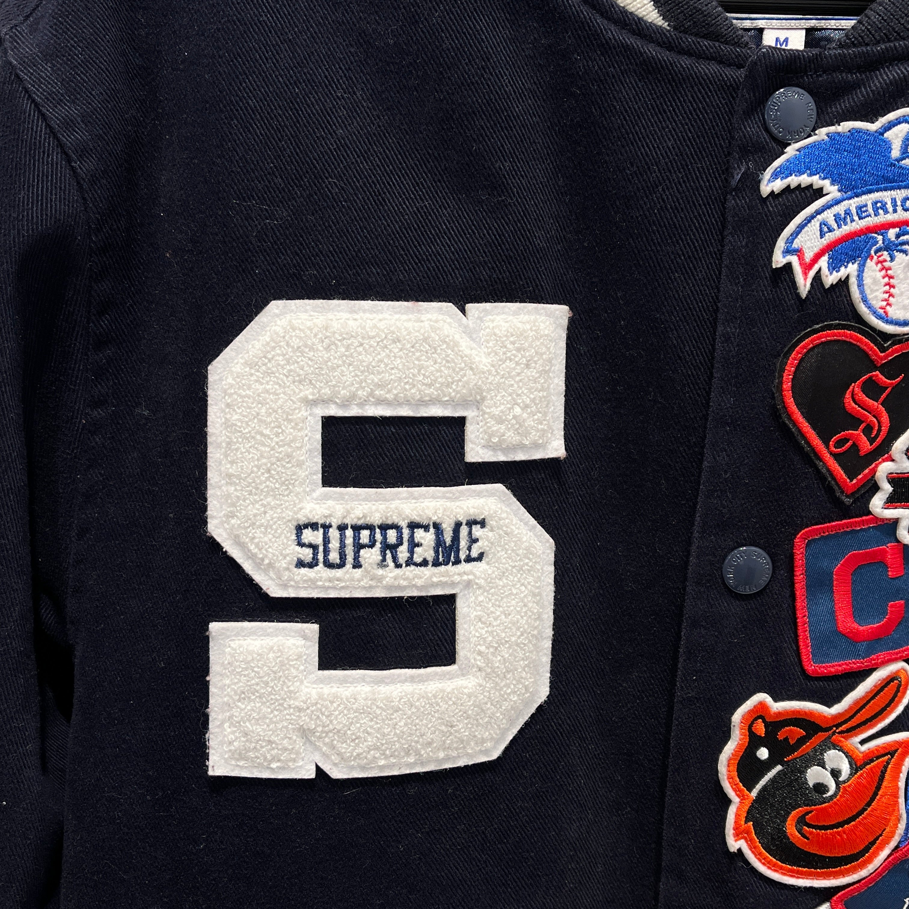 Supreme/Jacket/M/BLK/new era mlb patchwork view 6