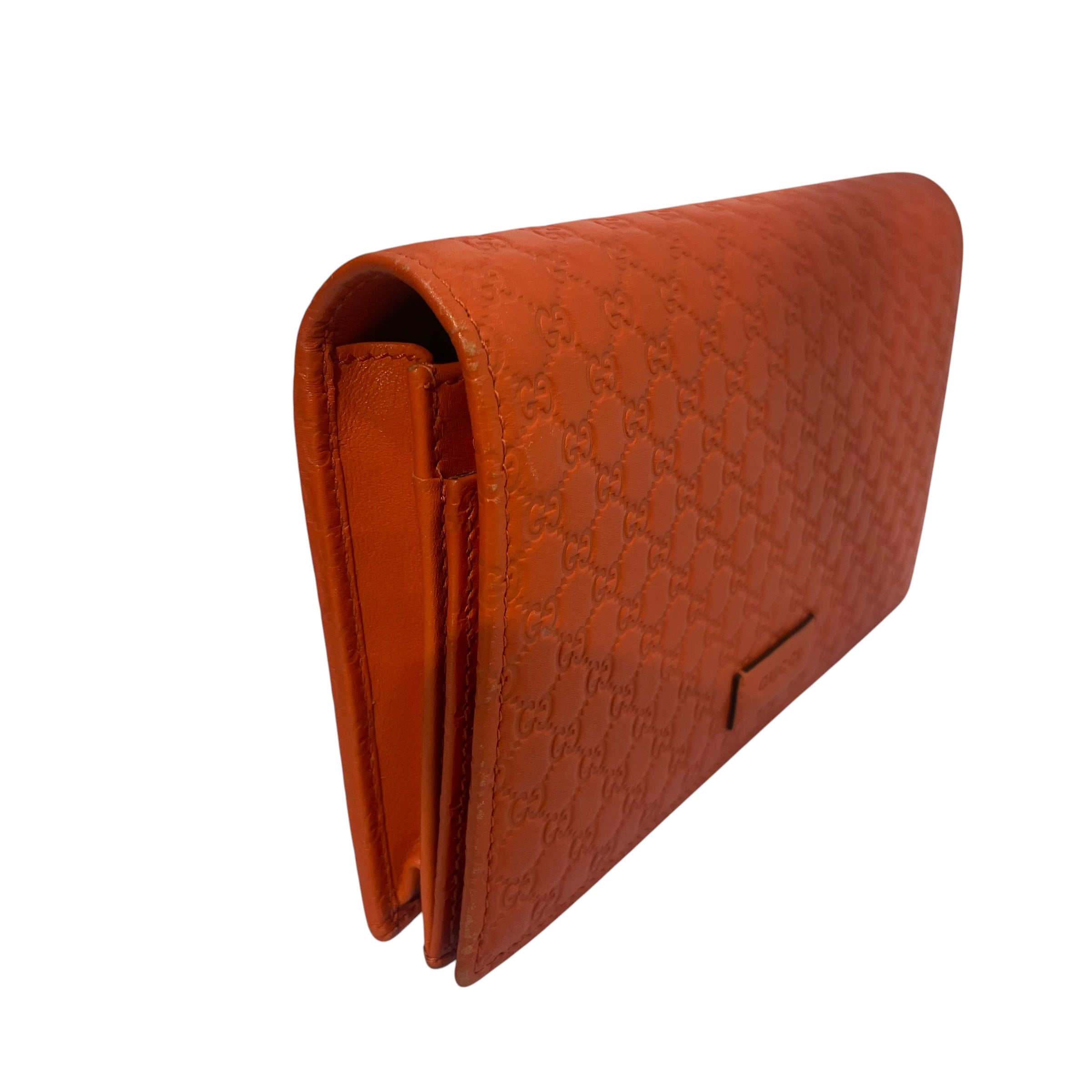 GUCCI/Cross Body Bag/Monogram/Leather/ORN/microguccissima crossbody view 3