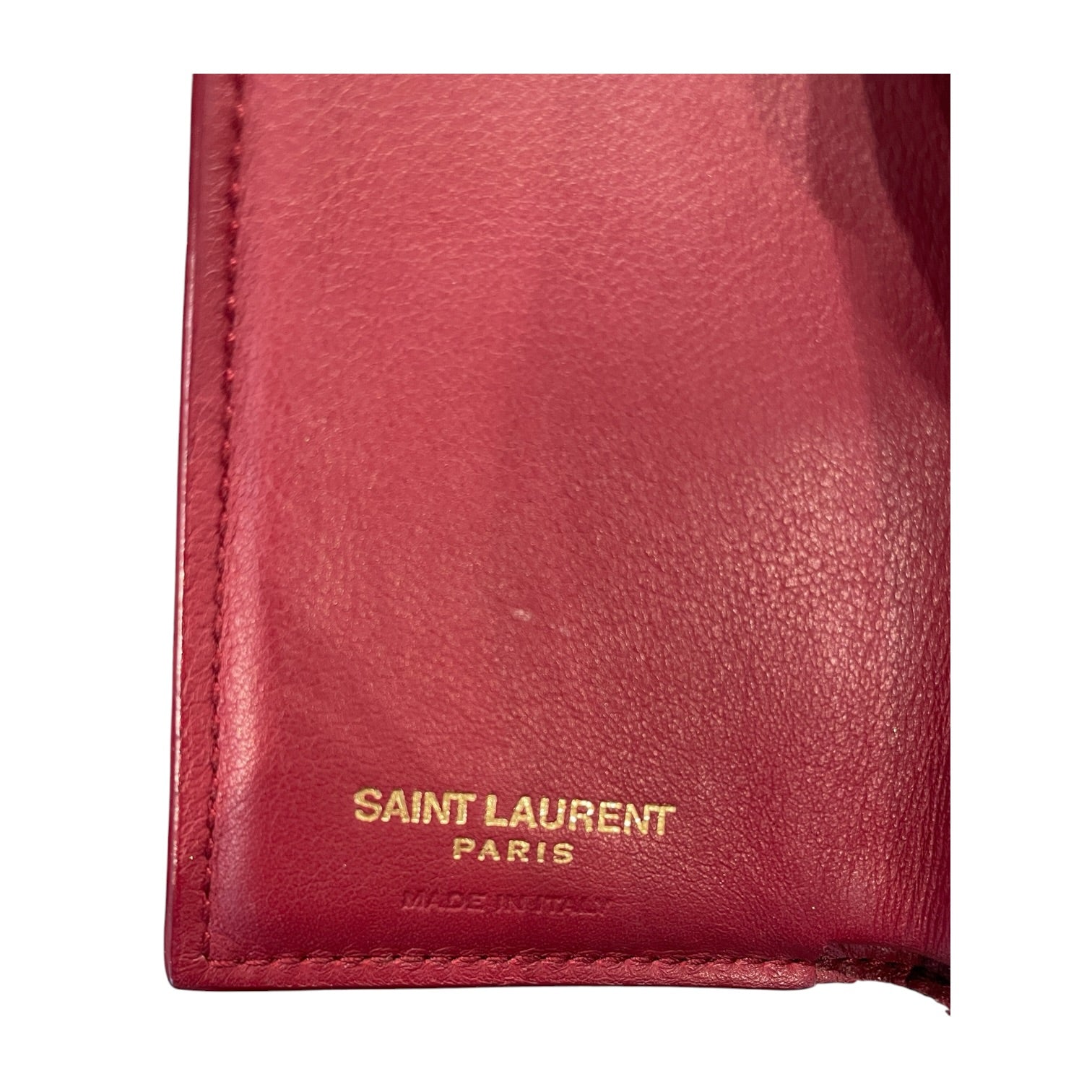 YVES SAINT LAURENT/Bifold Wallet/Leather/BRD/TRIFOLD CARD HOLDER view 3