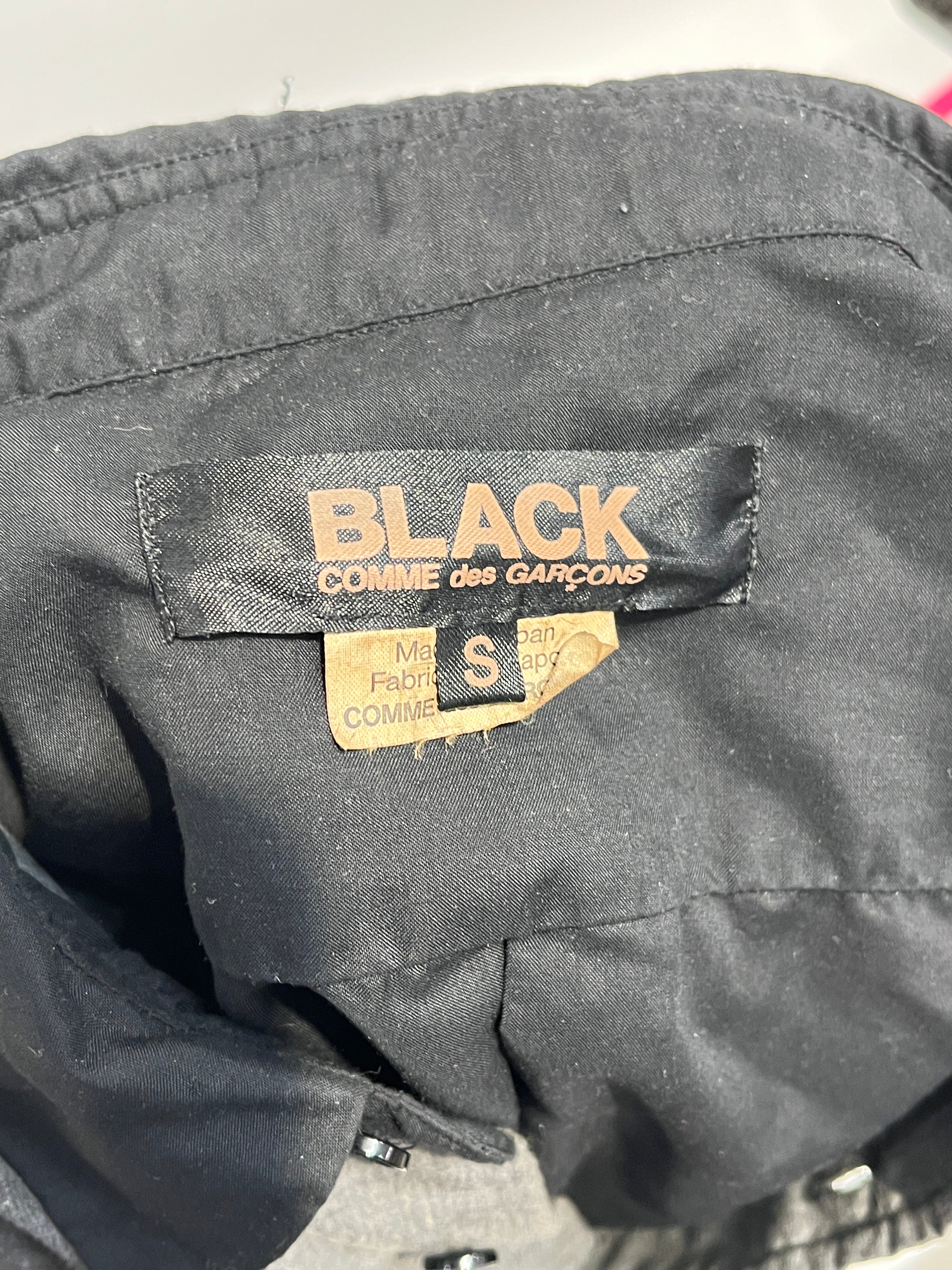 BLACK COMME des GARCONS/LS Shirt/S/Cotton/BLK/GRAY AND BLACK BUTTON UP SHIRT view 4
