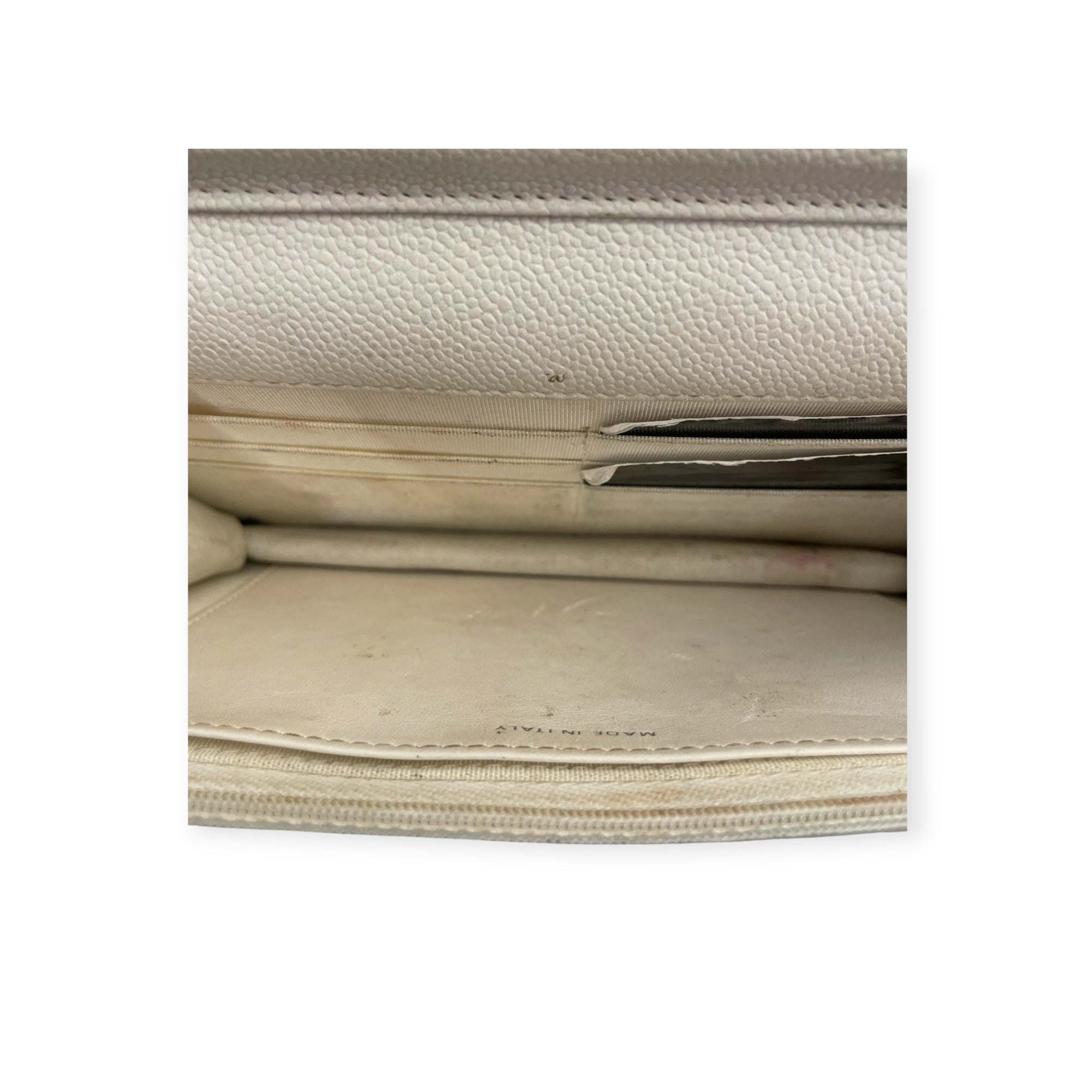 CHANEL/Cross Body Bag/Leather/WHT/CLASSIC MINI FLAP view 12