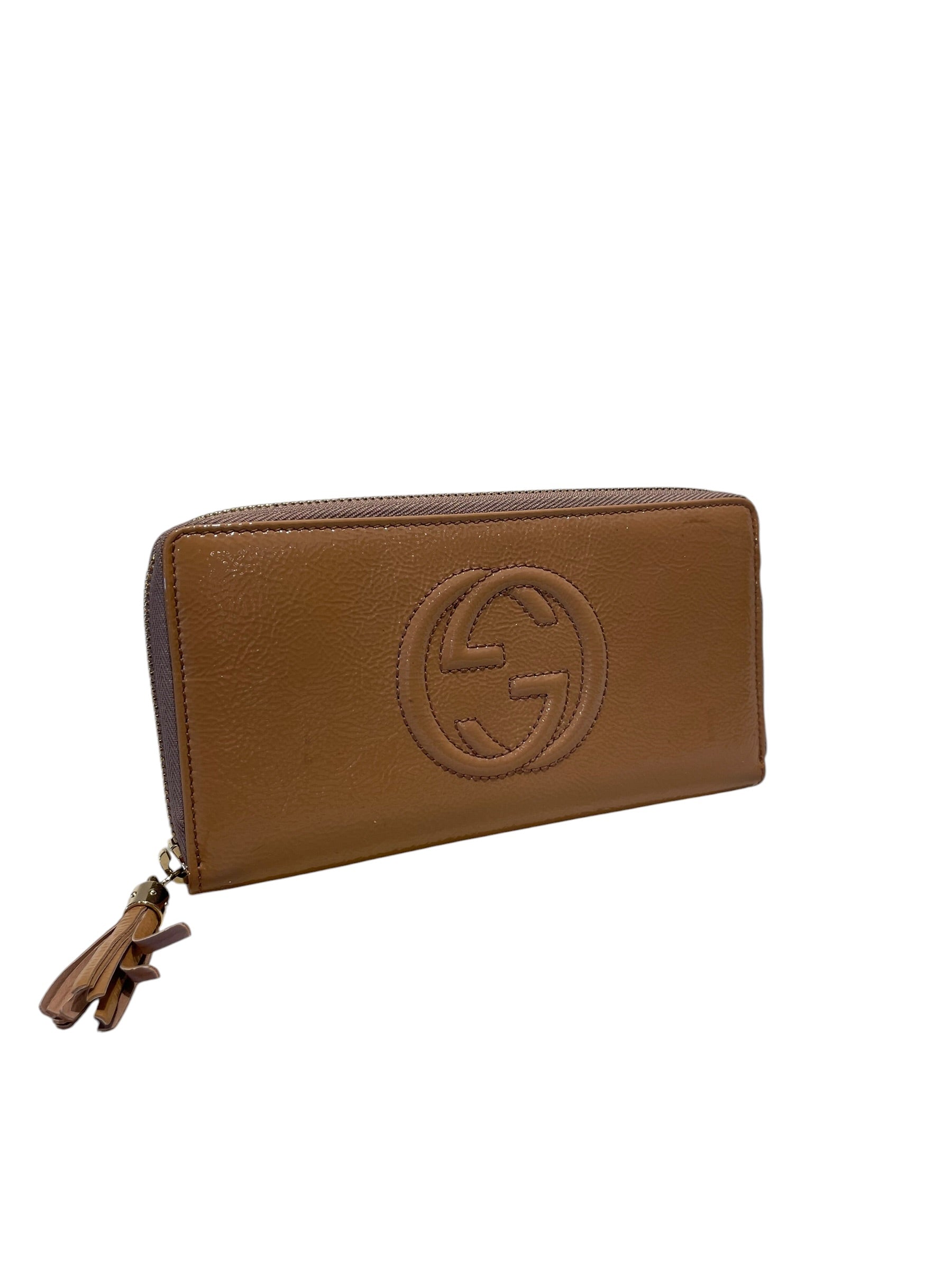 GUCCI/Bifold Wallet/Leather/BEG/Sohho Tassel Interlocking GG view 4
