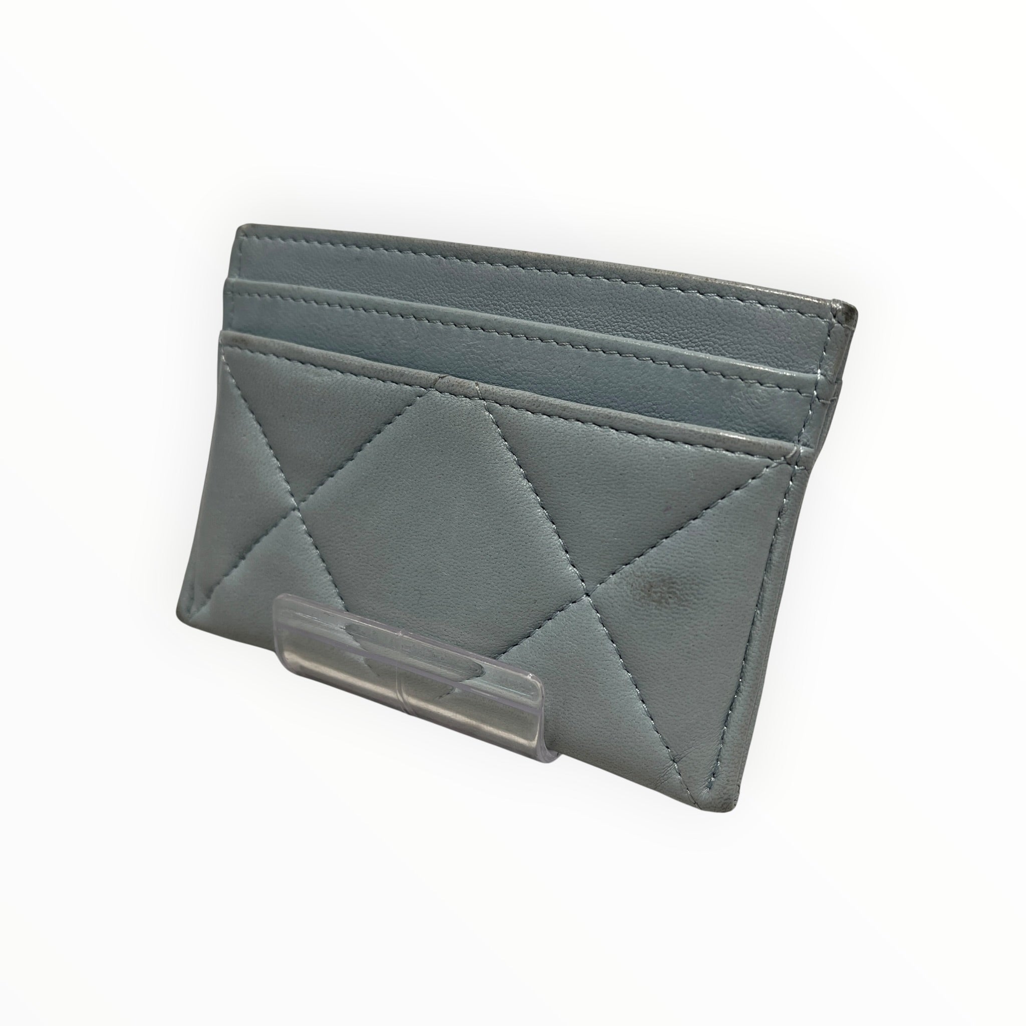 CHANEL/Card Case/Leather/GRY/L's/chanel 19 quilted view 2