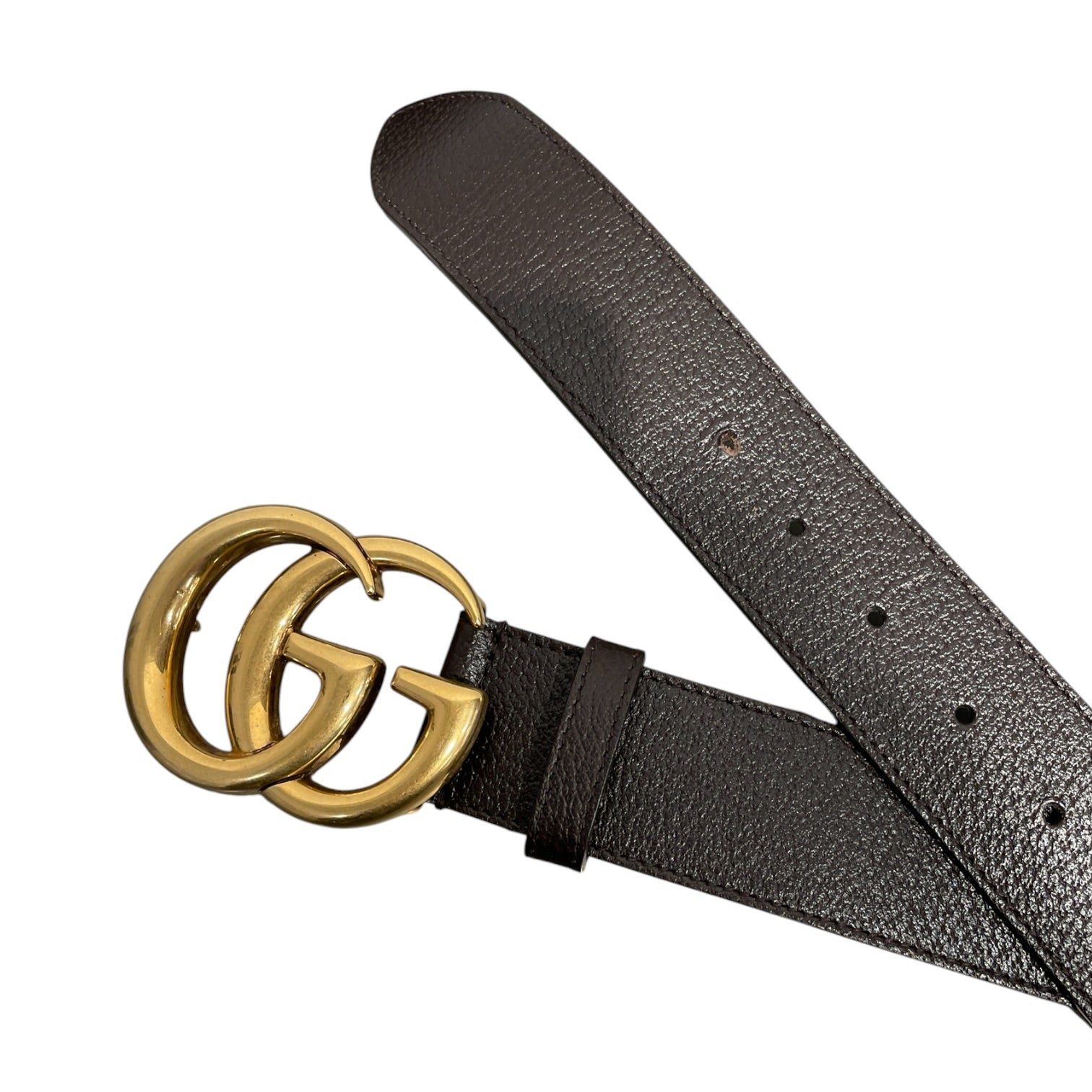 GUCCI/Belt/Leather/BRW/gold GG DJ20T 90-36 view 3