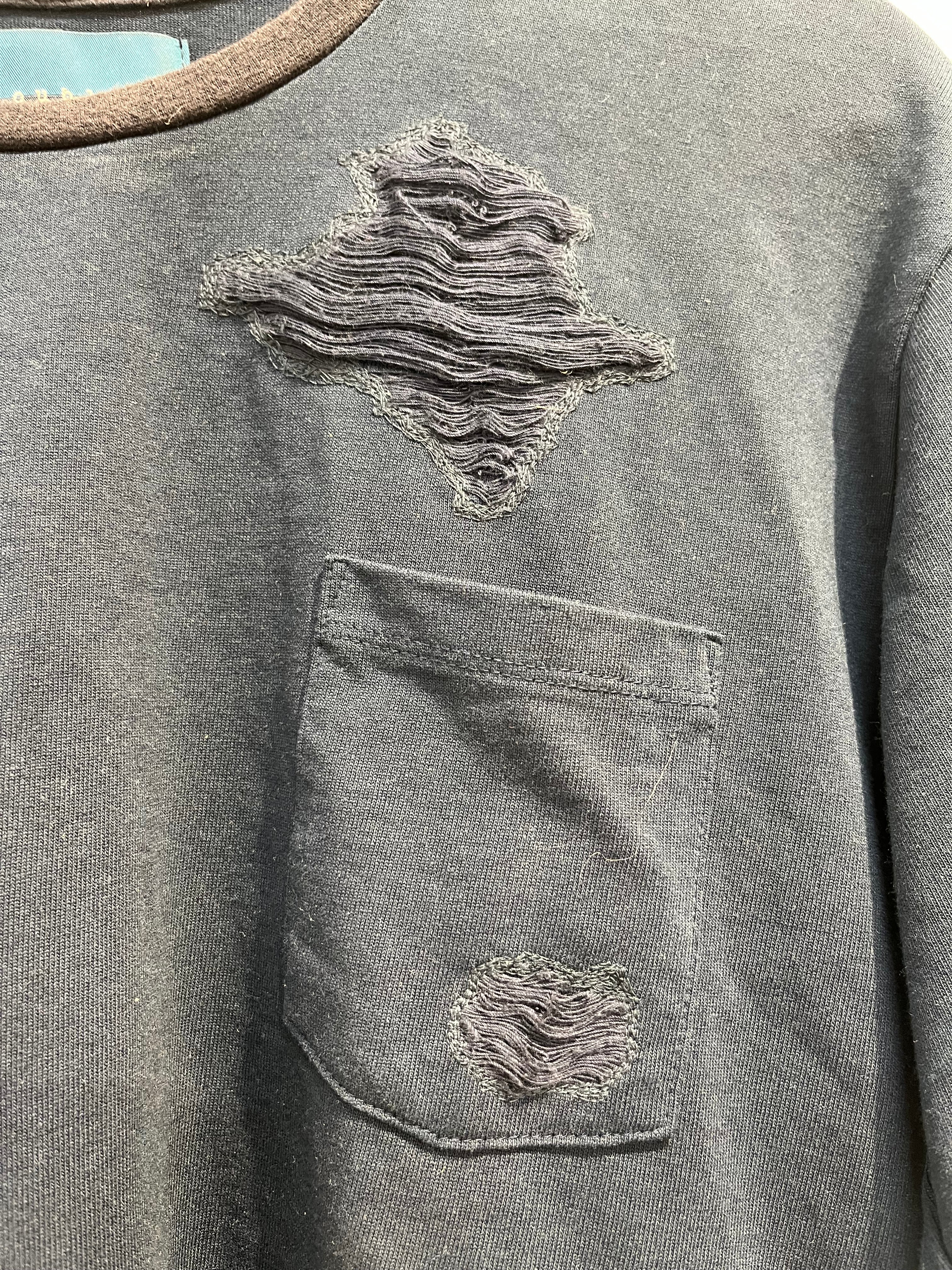 doublet/T-Shirt/M/Cotton/NVY/NAVY DISTRESSED T-SHIRT view 6