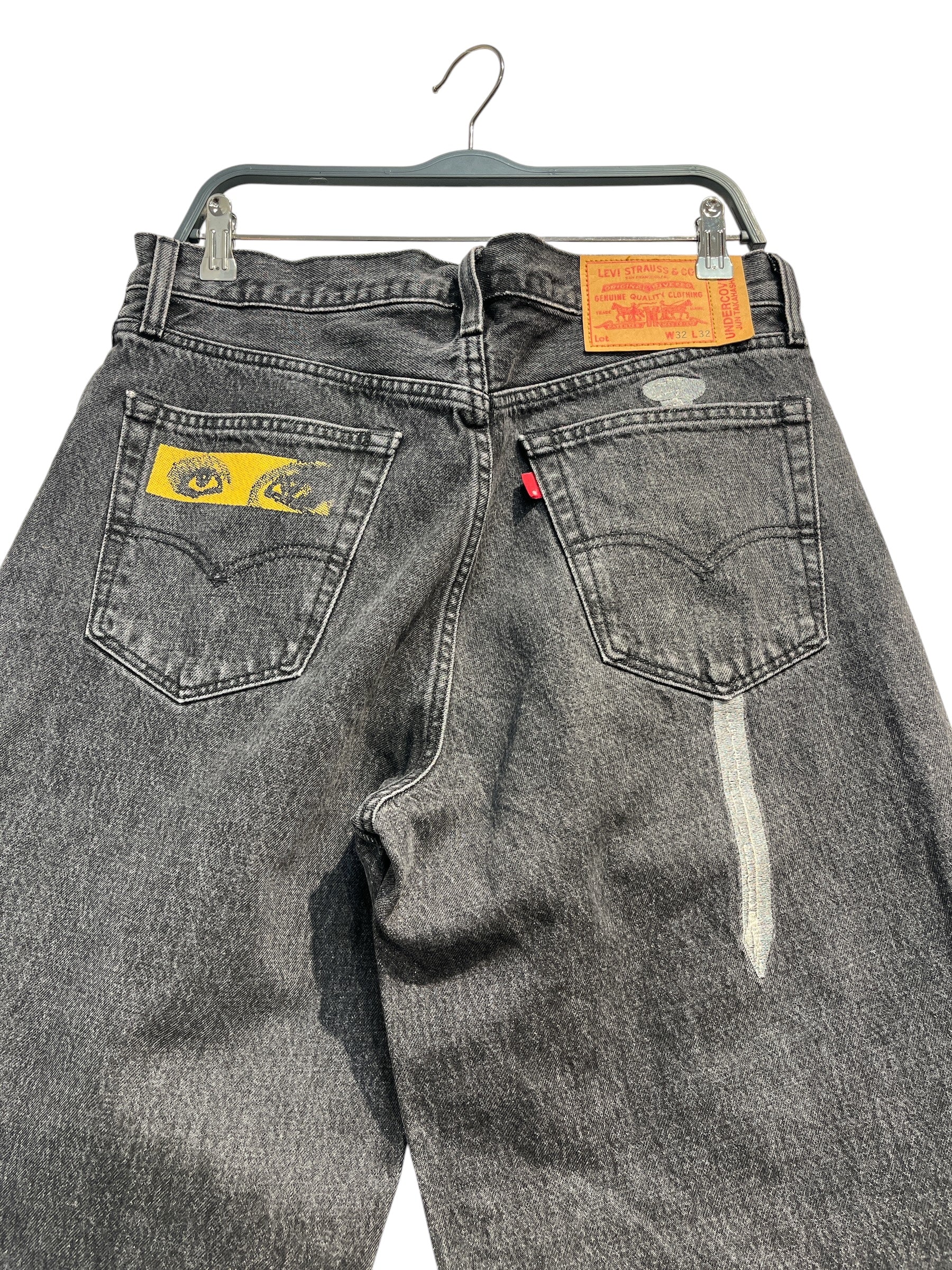 UNDERCOVER/Levi's/Pants/32/Cotton/GRY/Graphic/LIGHT DARNESS NAIL EYES view 3