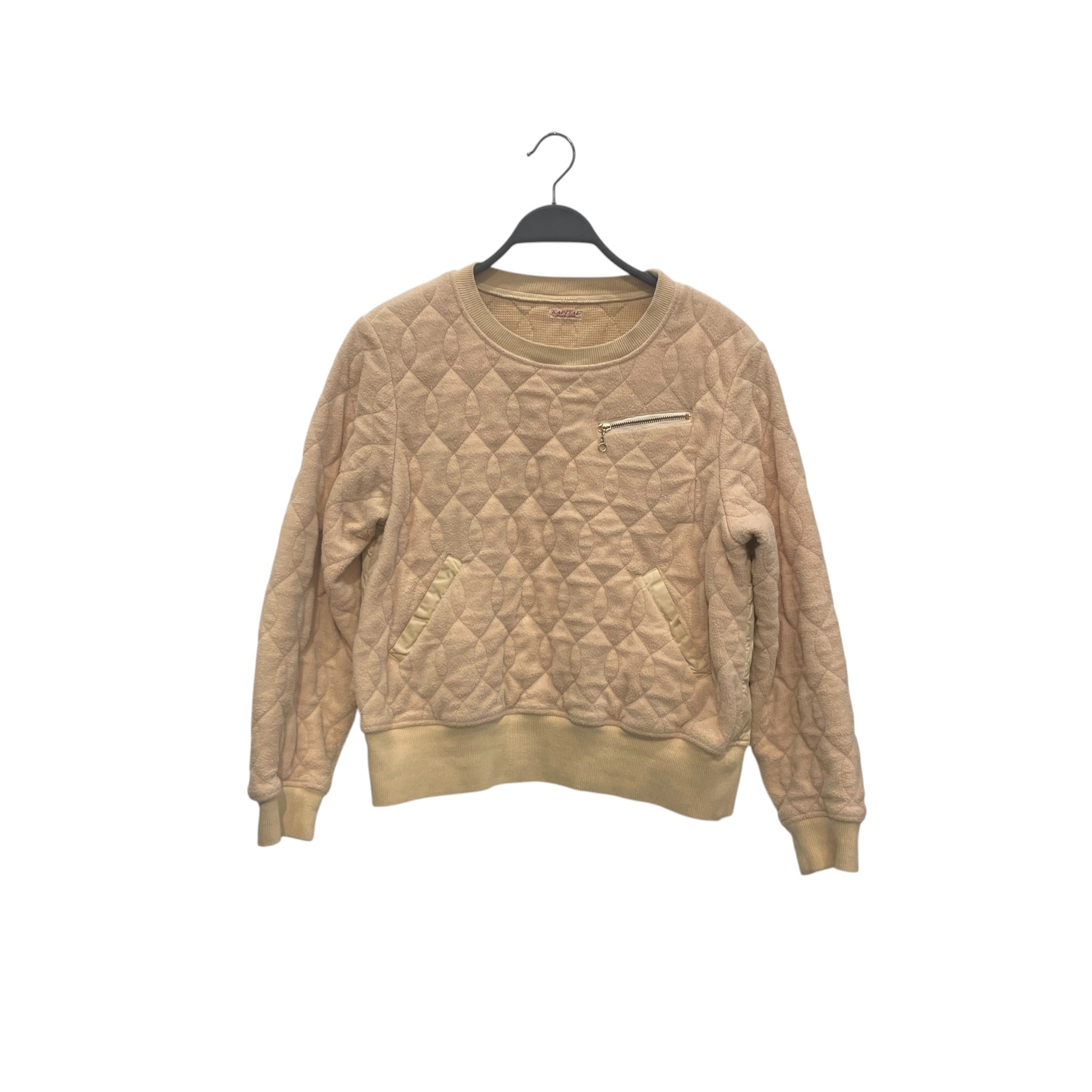 KAPITAL/Sweater/S/Polyester/YEL/CANVAS BACK PANEL/ZIP POCKET view 1