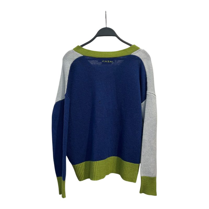 MARNI/Cardigan/36/Cashmere/BLU/blue light blue green