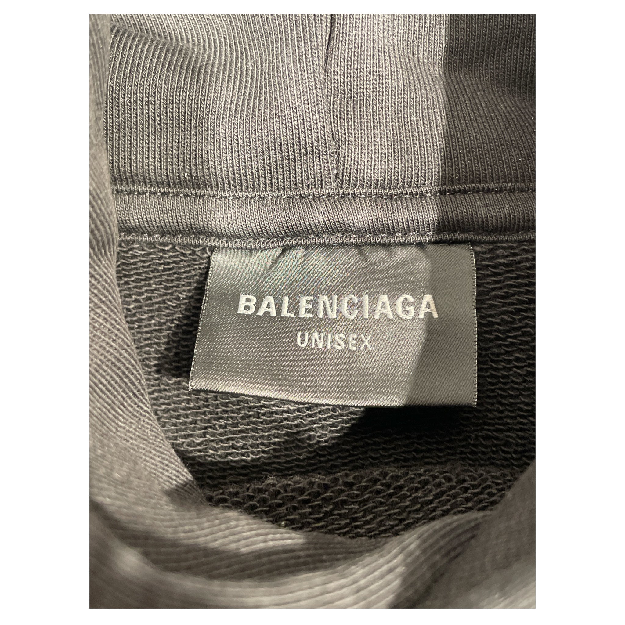 BALENCIAGA/Hoodie/1/Cotton/BLK/Activewear 3M Logo Hoodie view 3