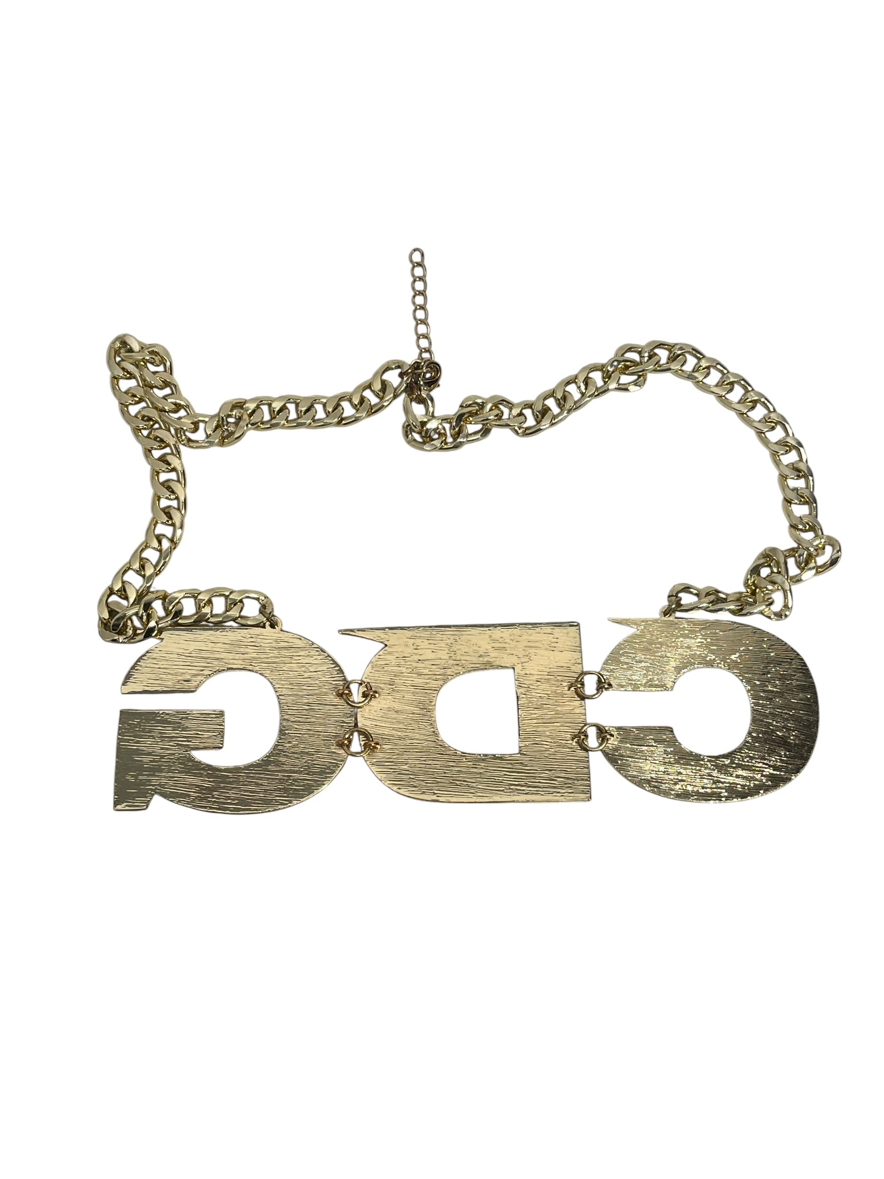 CDG/Necklace/GLD/BIG LOGO NECKLACE view 2