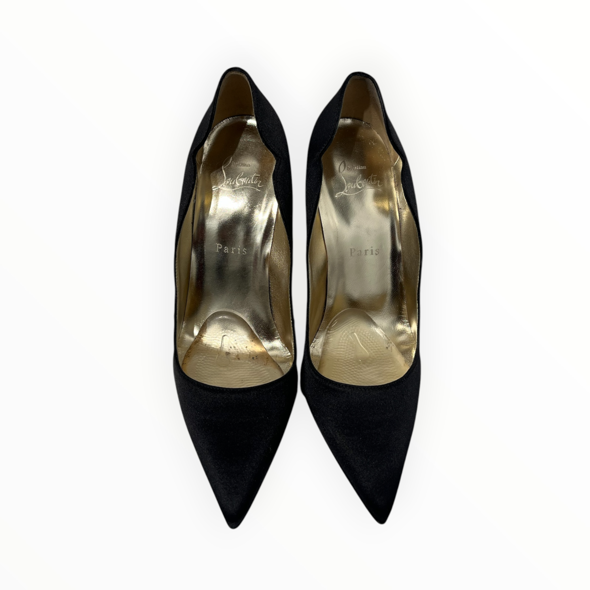 Christian Louboutin/Heels/EU 38/BLK/CRYSTAL HEEL view 3