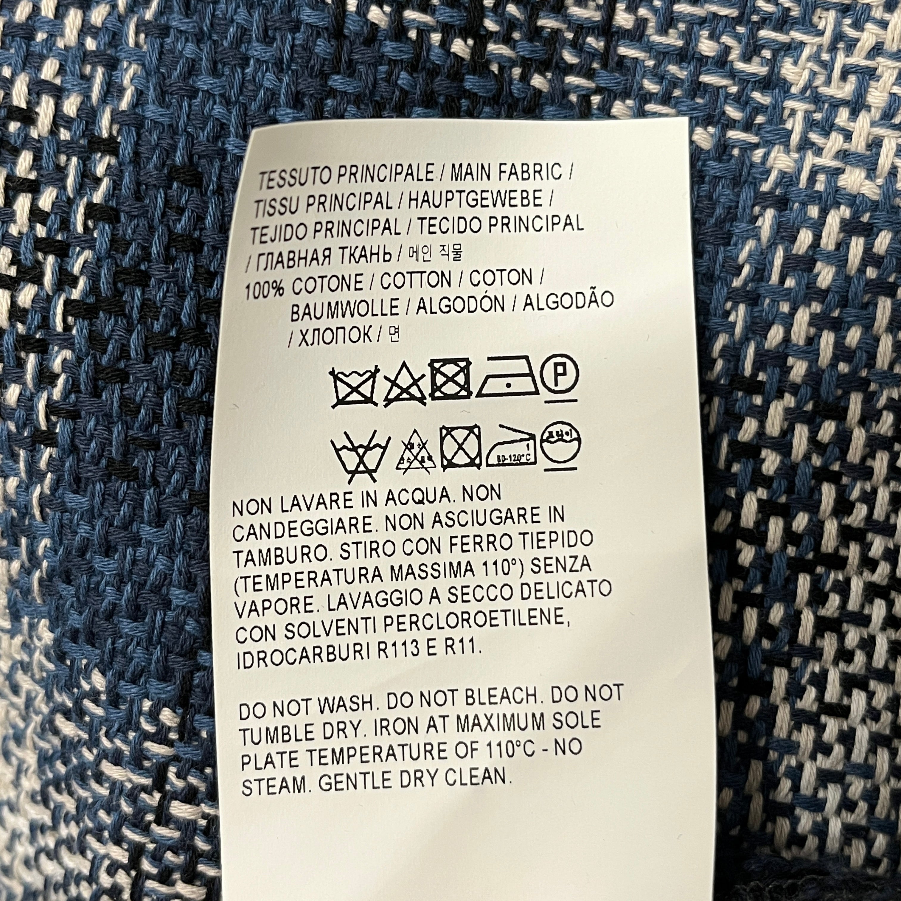 GOLDEN GOOSE/Flannel Shirt/M/Cotton/BLU/Plaid/78 Graphic on back view 6