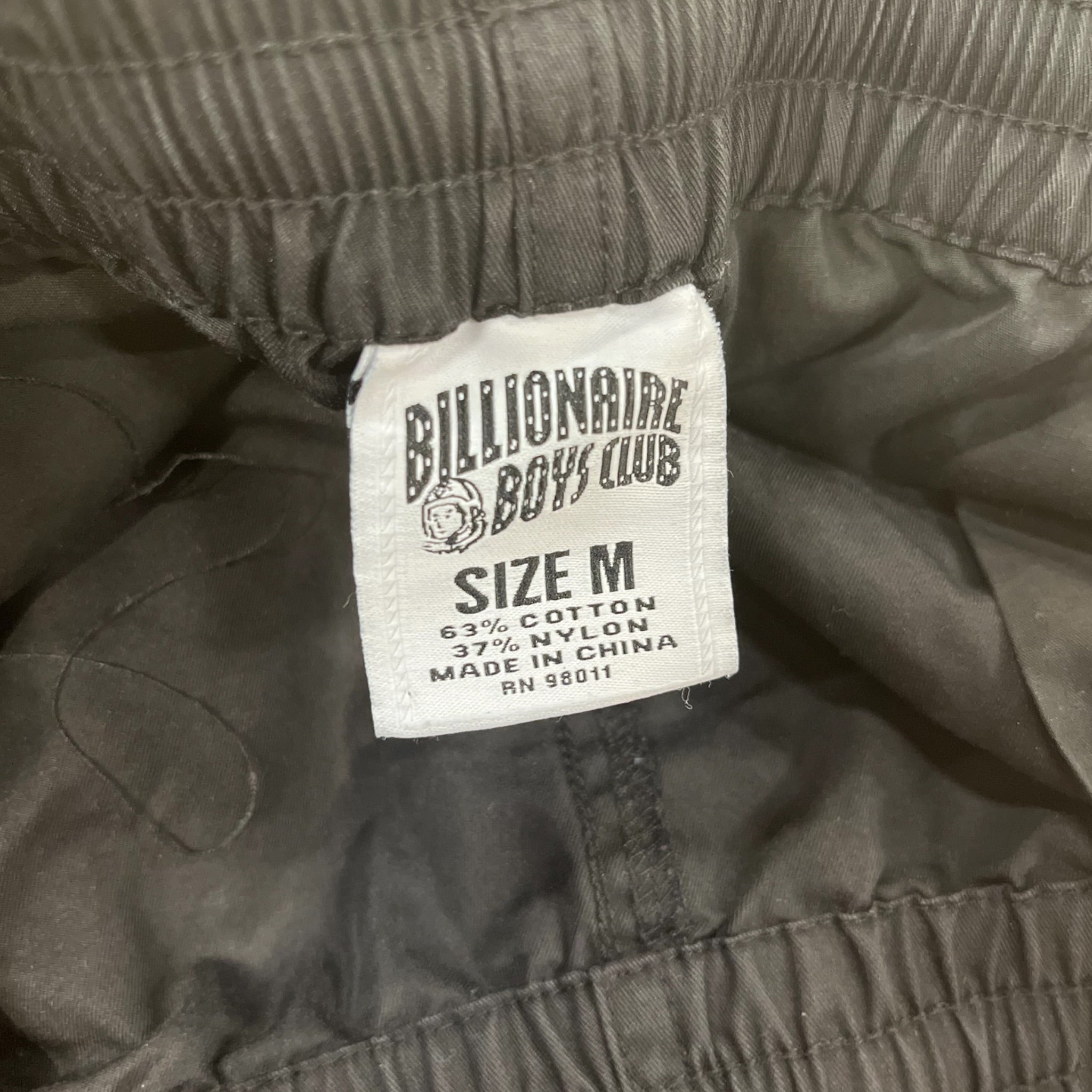 BILLIONAIRE BOYS CLUB/Cargo Pants/M/Cotton/BLK/Graphic/BILLIONAIRE B.C. IN WHITE view 3