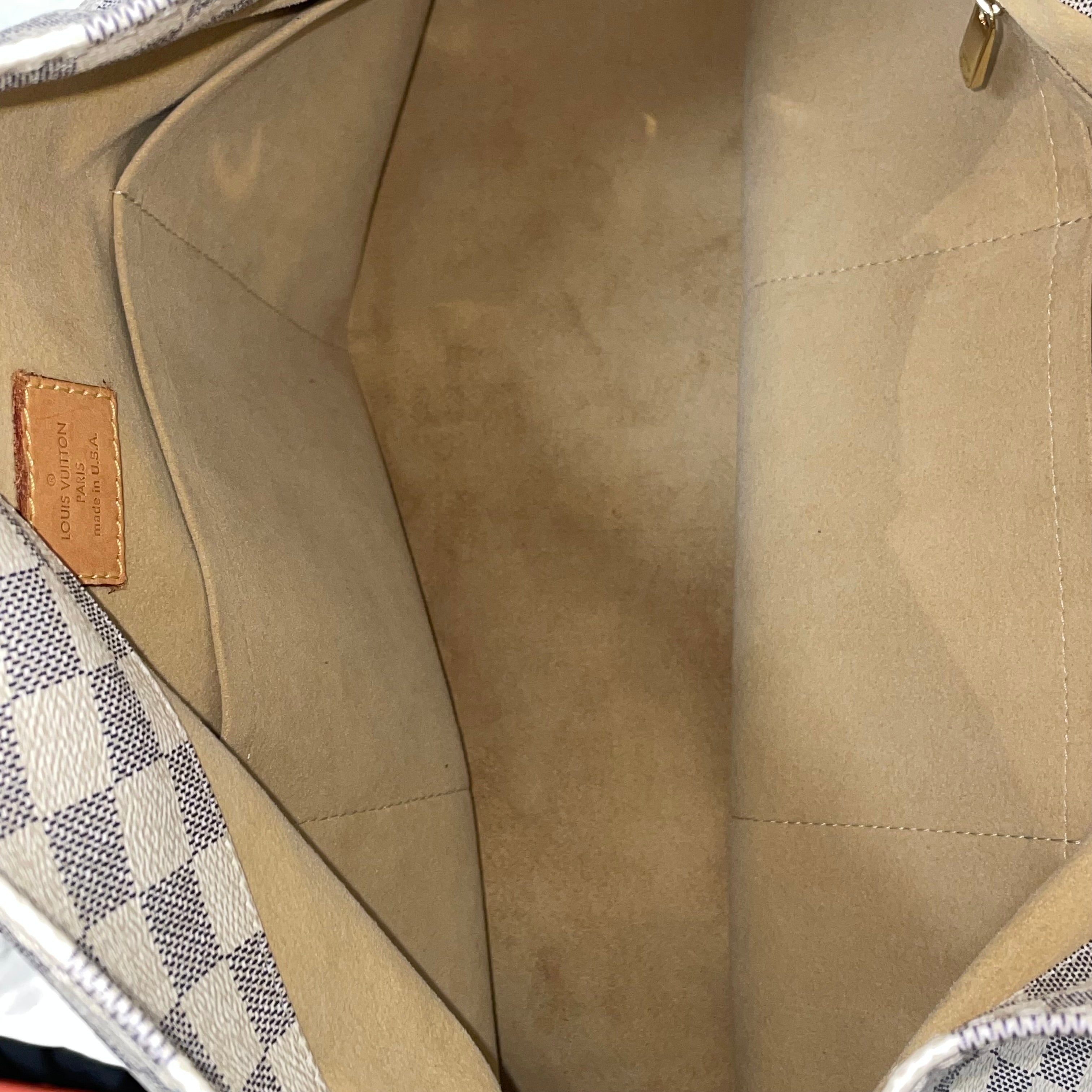 LOUIS VUITTON/Tote Bag/All Over Print/Leather/CRM/artsy mm damier azur view 8