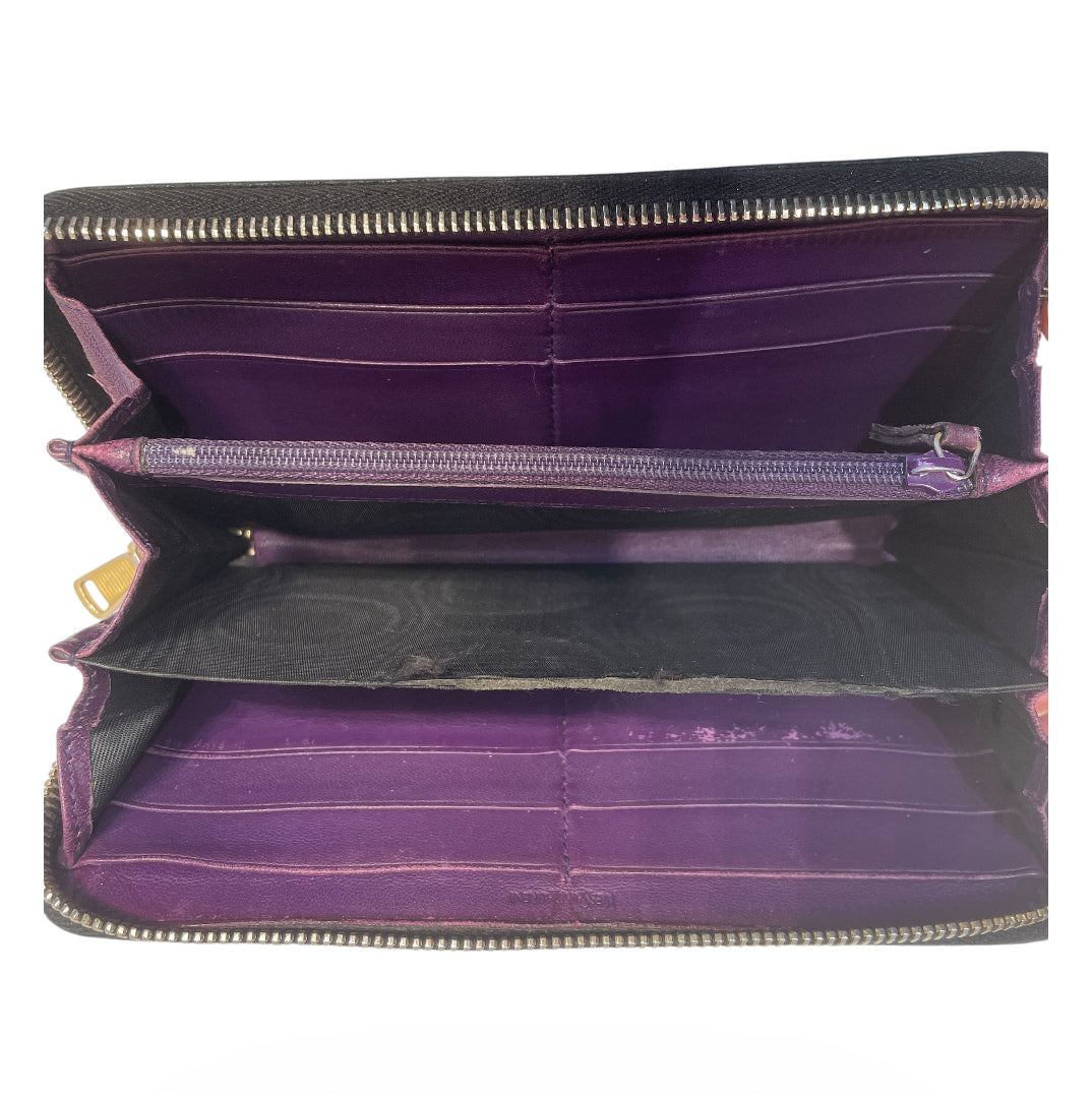 YVES SAINT LAURENT/Long Wallet/Leather/BLK/L's/Y-MAIL view 4