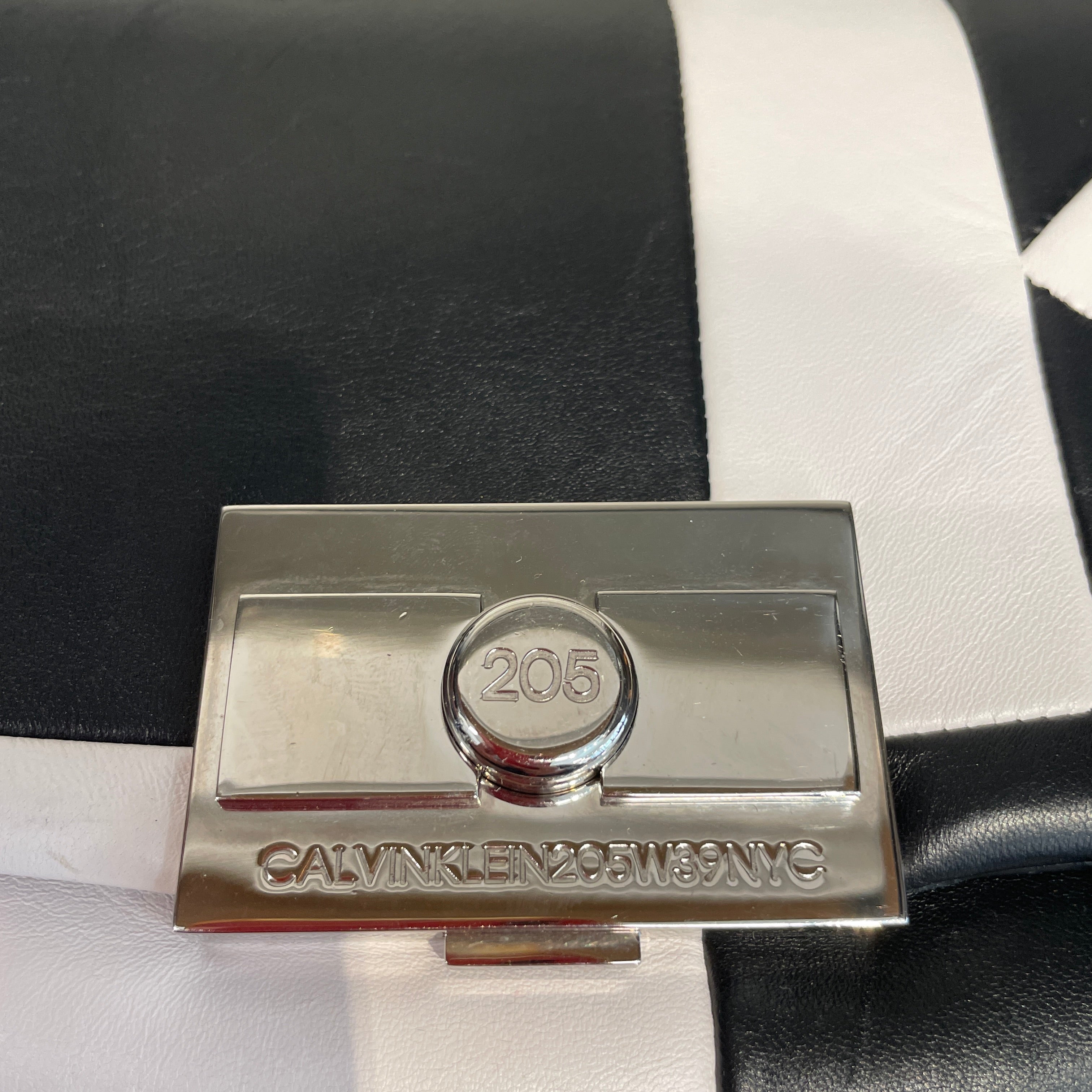 Calvin Klein 205W39NYC/Cross Body Bag/Stripe/BLK/CHECK SILVER CLASP view 10