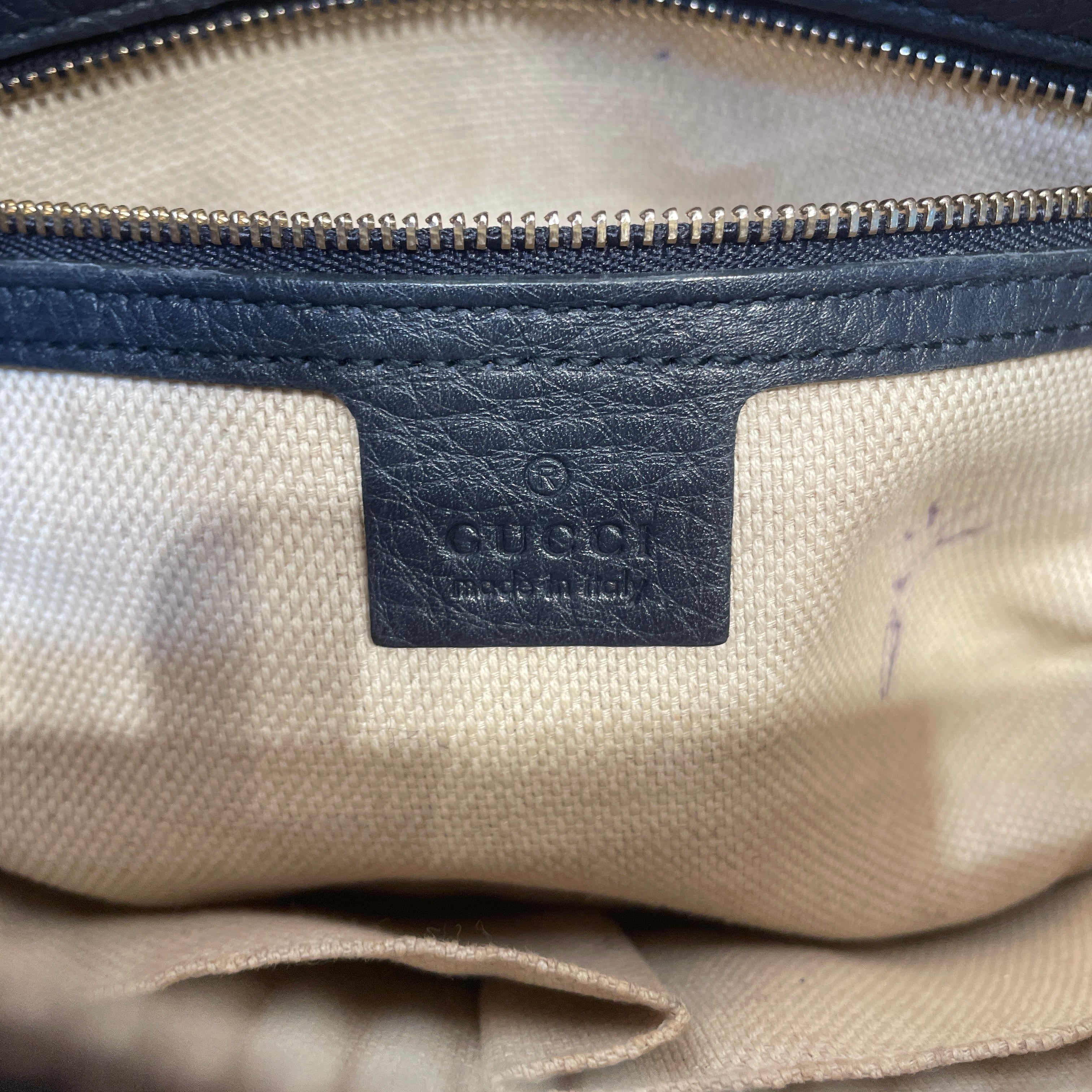 GUCCI/Bag/Leather/NVY/SOHO CROSS BODY view 5