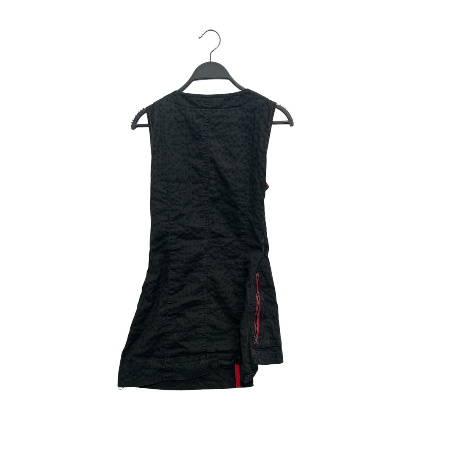 cop.copine/Camisole Dress/36/Cotton/BLK/ASYMMETRICAL WRAP RED CONTRAST view 2