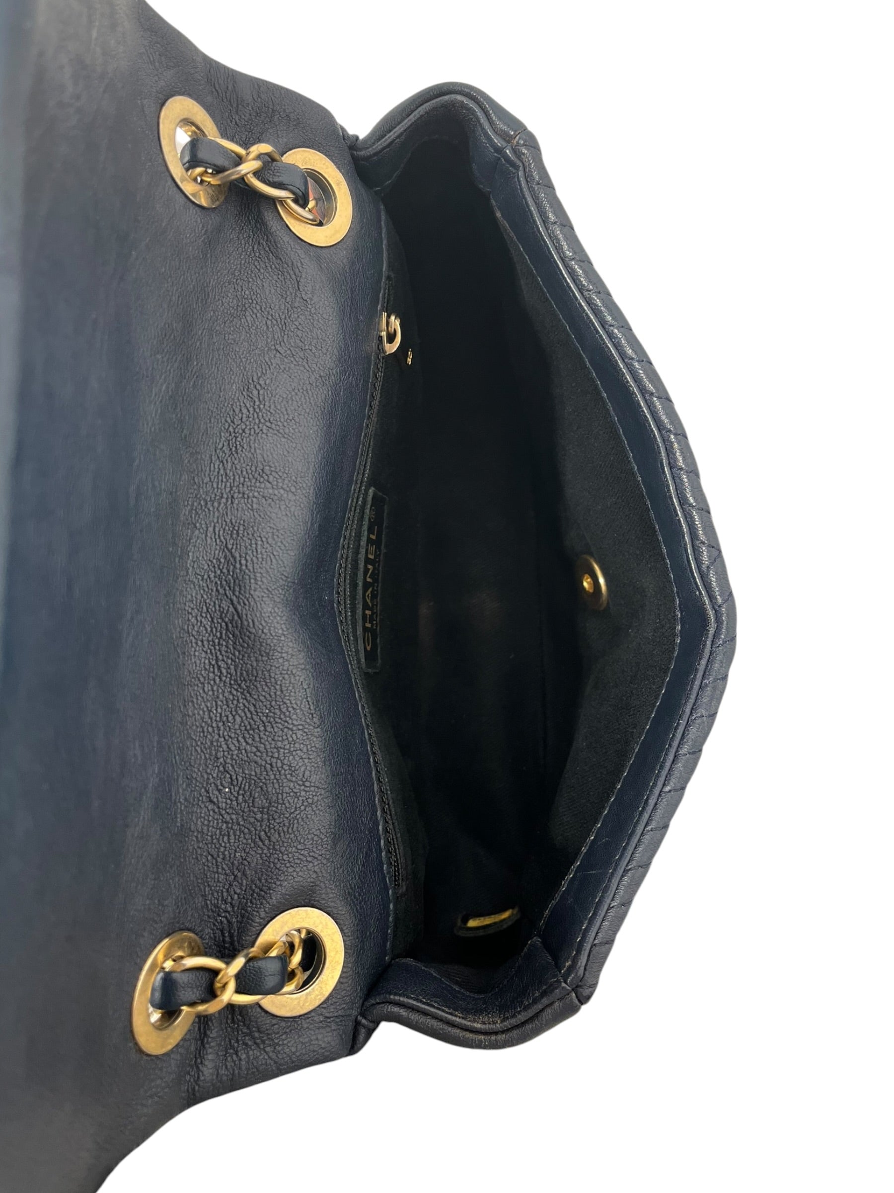 CHANEL/Bag/Lambskin/NVY/CHEVRON FLAP BAG view 5
