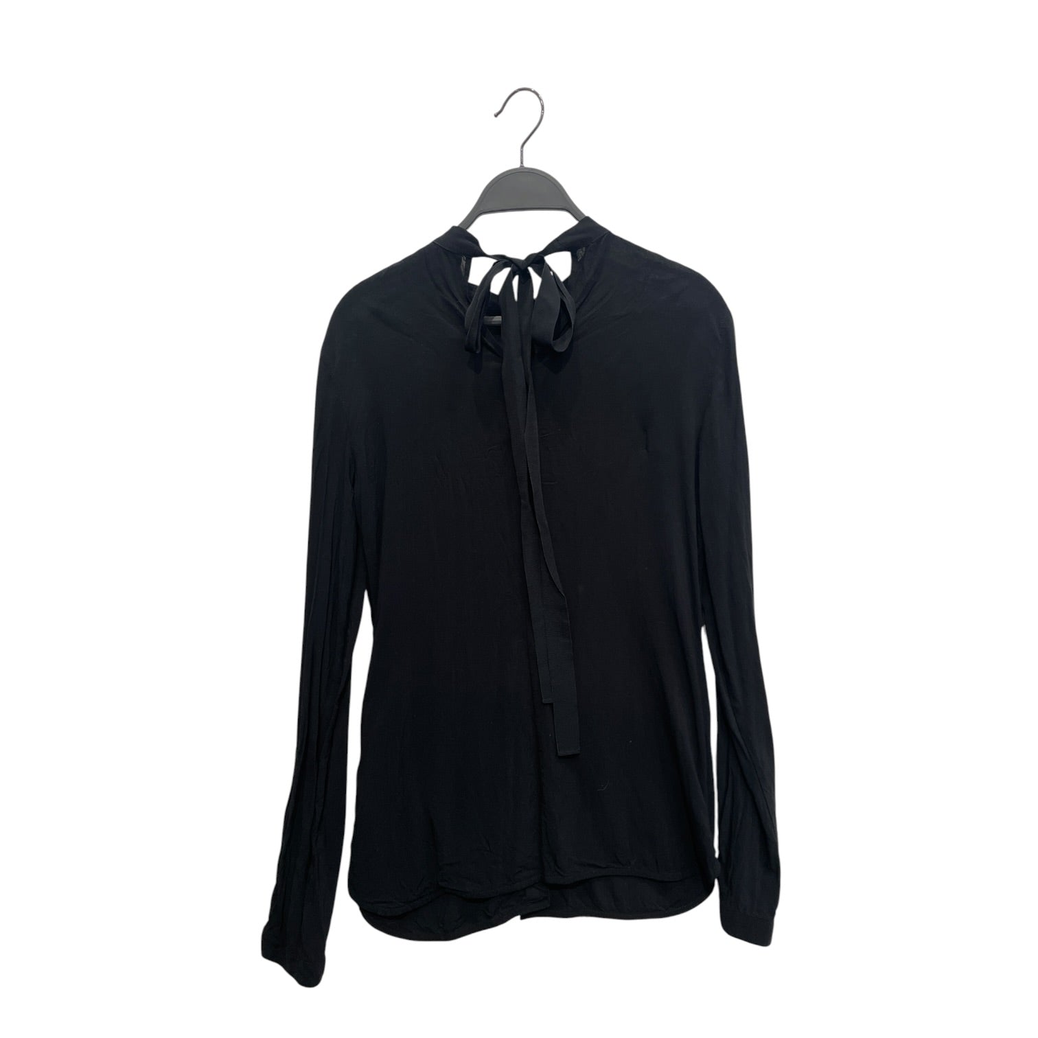 DIESEL/LS Blouse/S/BLK/TIE NECK BUTTON UP SHIRT view 2