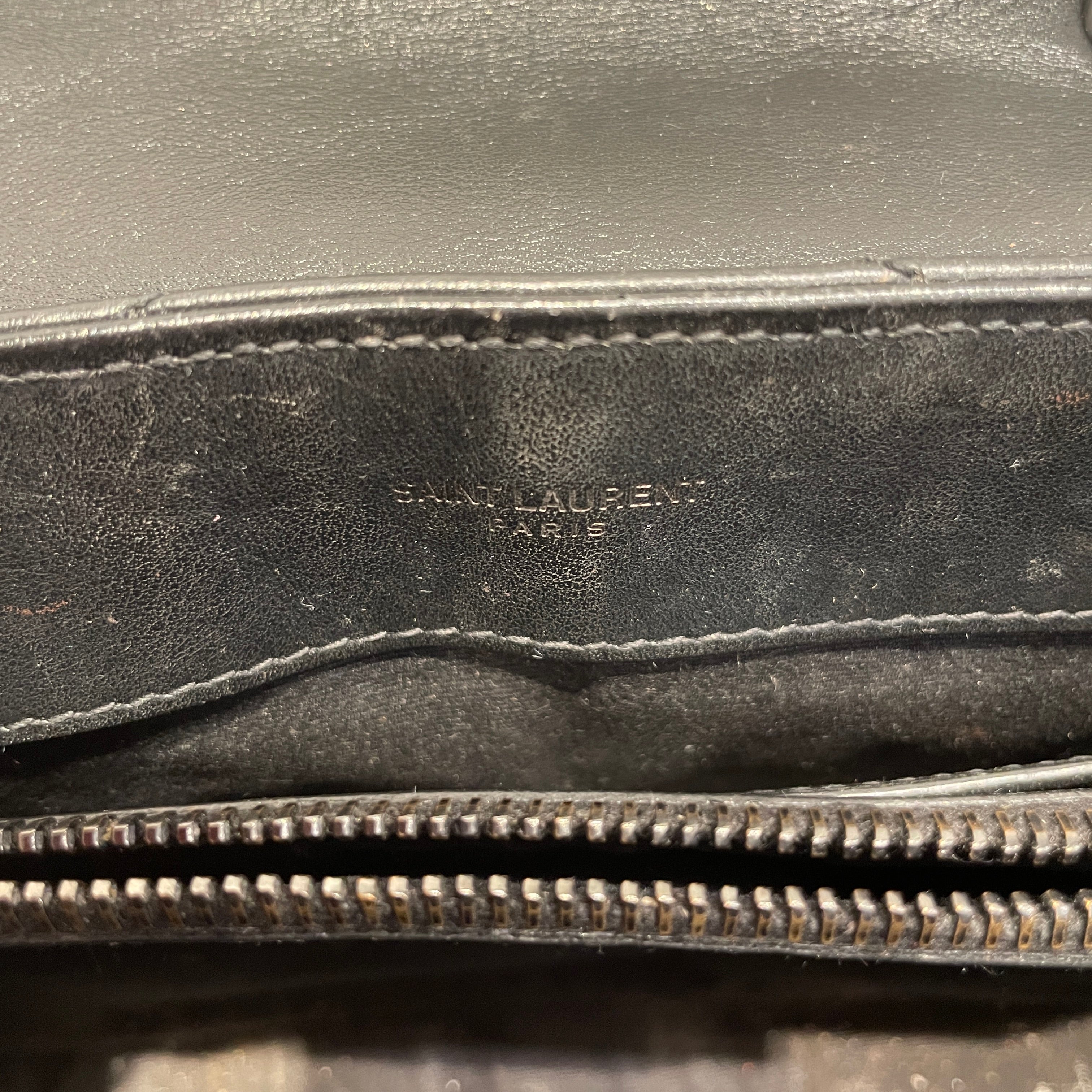 YVES SAINT LAURENT/Cross Body Bag/Leather/BLK/SAINT LAURENT QUILT BAG view 8
