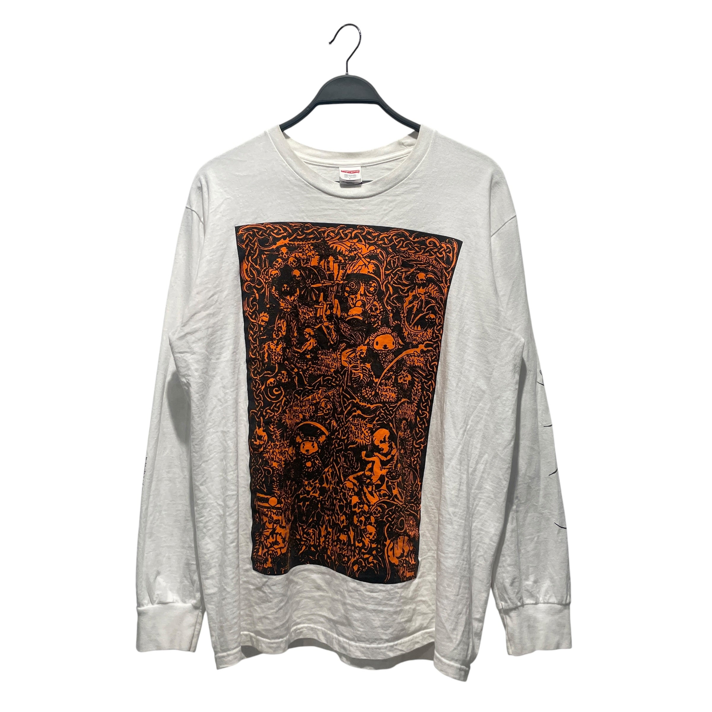 Supreme/LS T-Shirt/L/Cotton/WHT/WOMBAT view 1