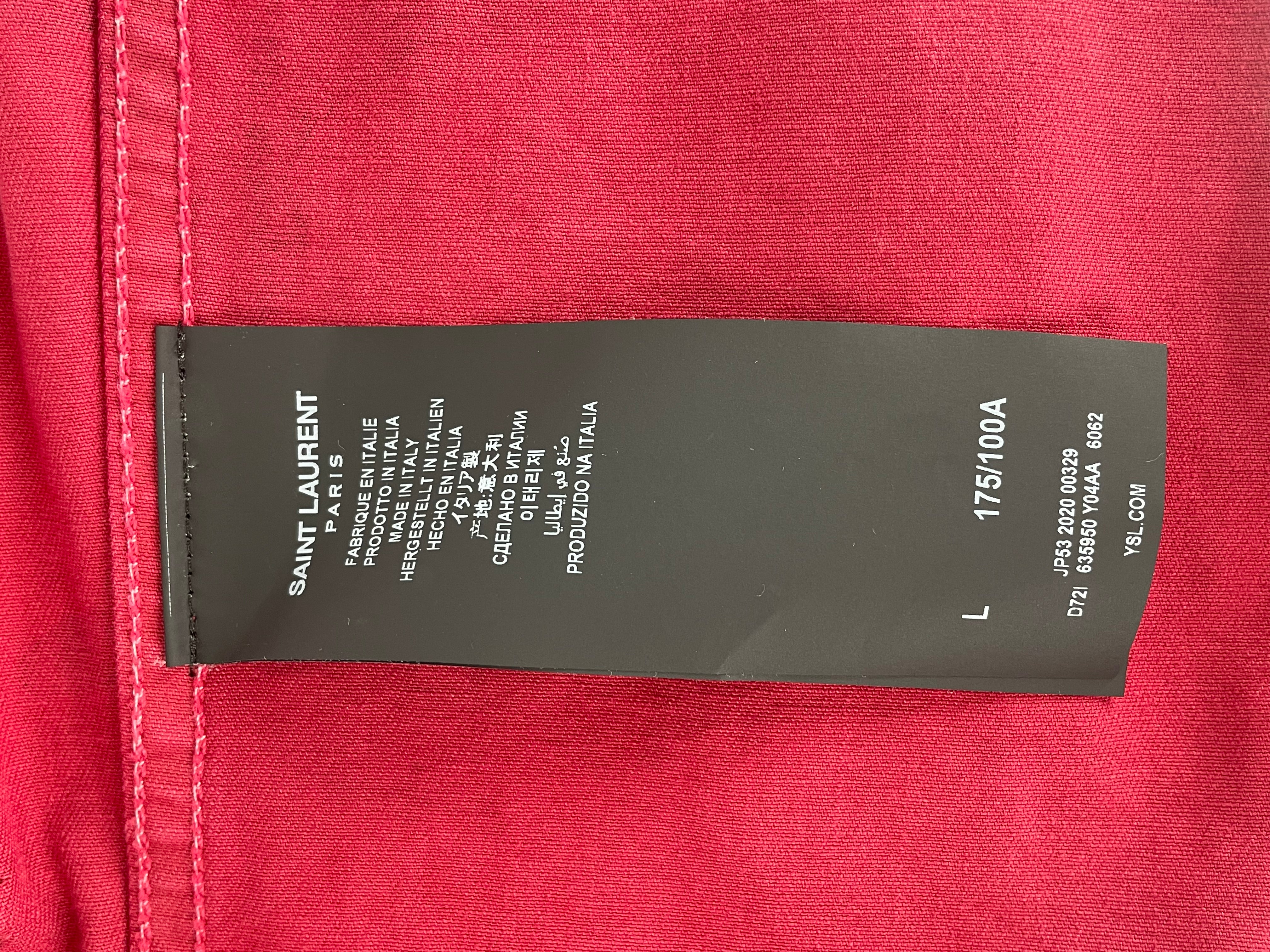 SAINT LAURENT/Jacket/L/Cotton/RED/Camouflage/JP53 2020 00329 CARGO JKT view 6