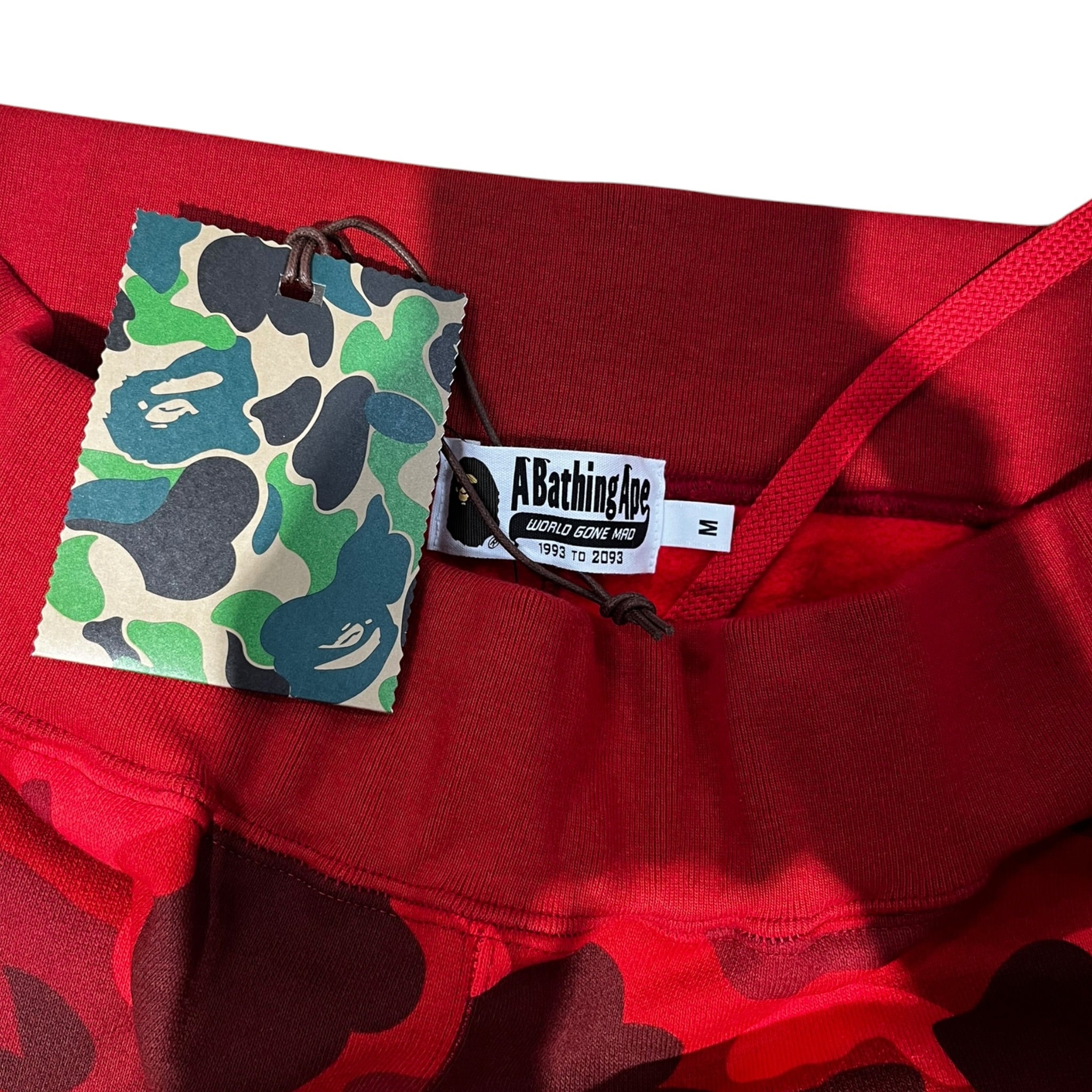 A BATHING APE/Pants/M/Cotton/RED/Joggers/Camouflage/Ape Head Patch view 3