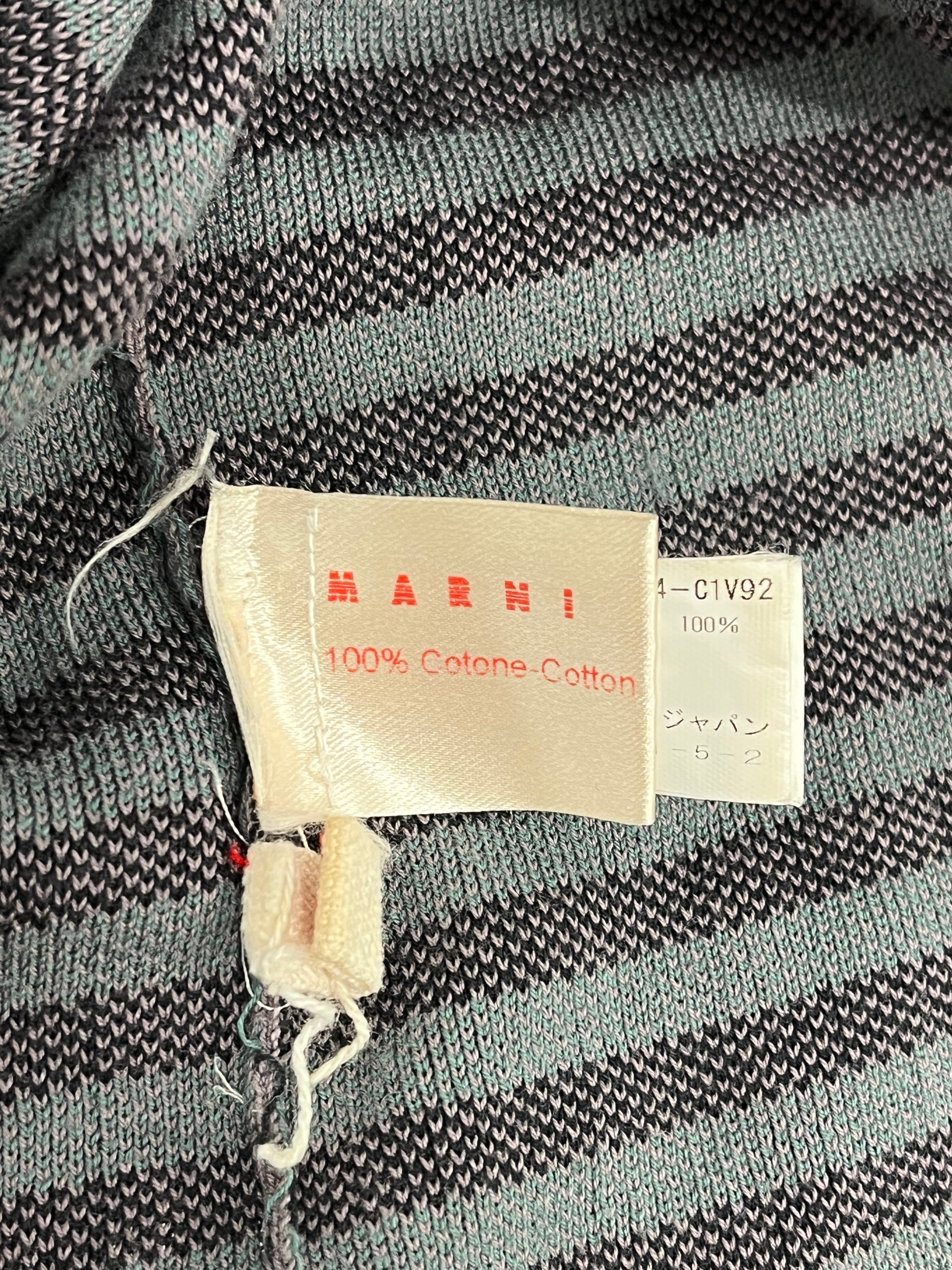 MARNI/Cardigan/46/Hombre Check/Cotton/GRN/PRPLE/GRY/BLK LIGHT CARDI view 4