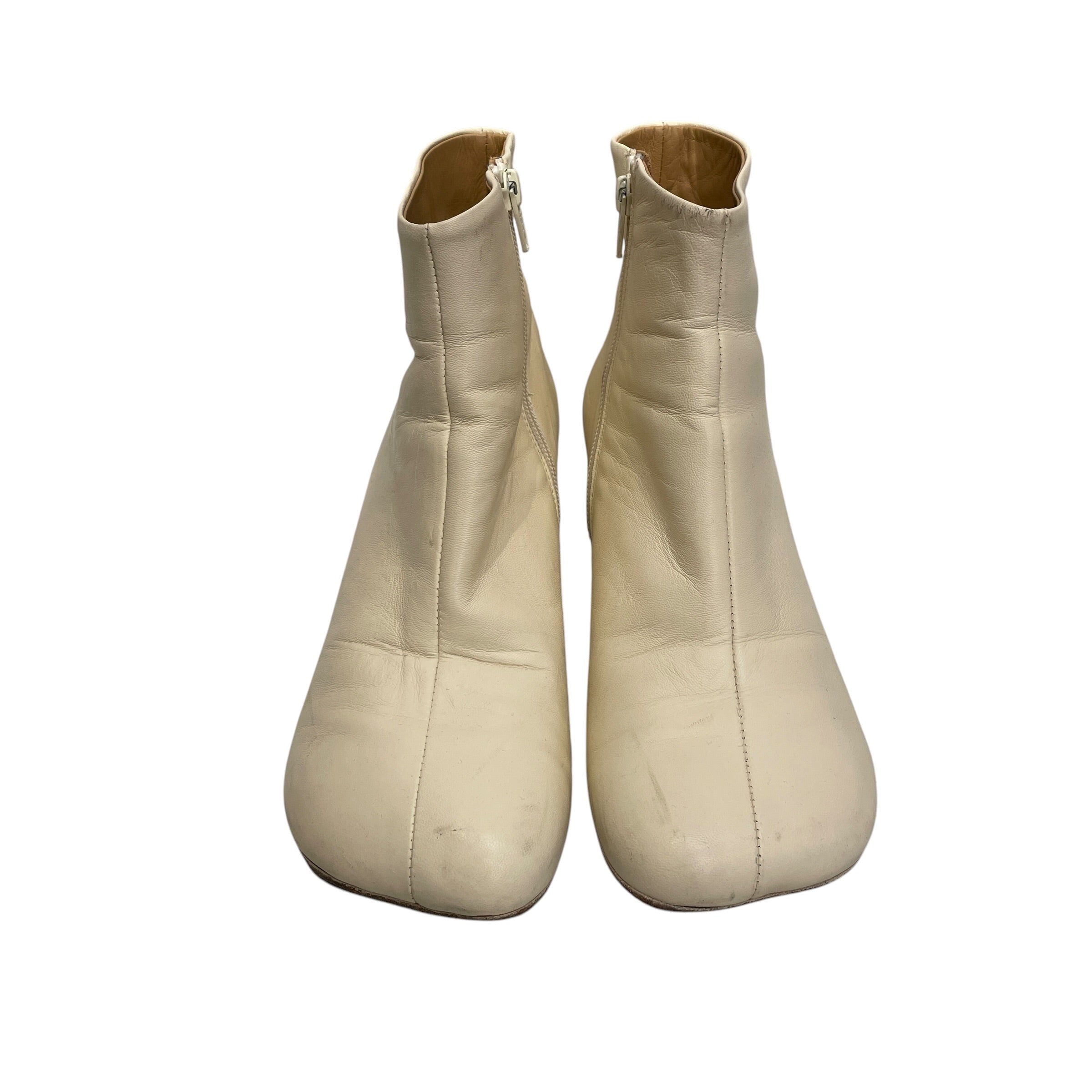 MM6/Ankle Boots/EU 40/Leather/CRM/SQUARE TOE view 6