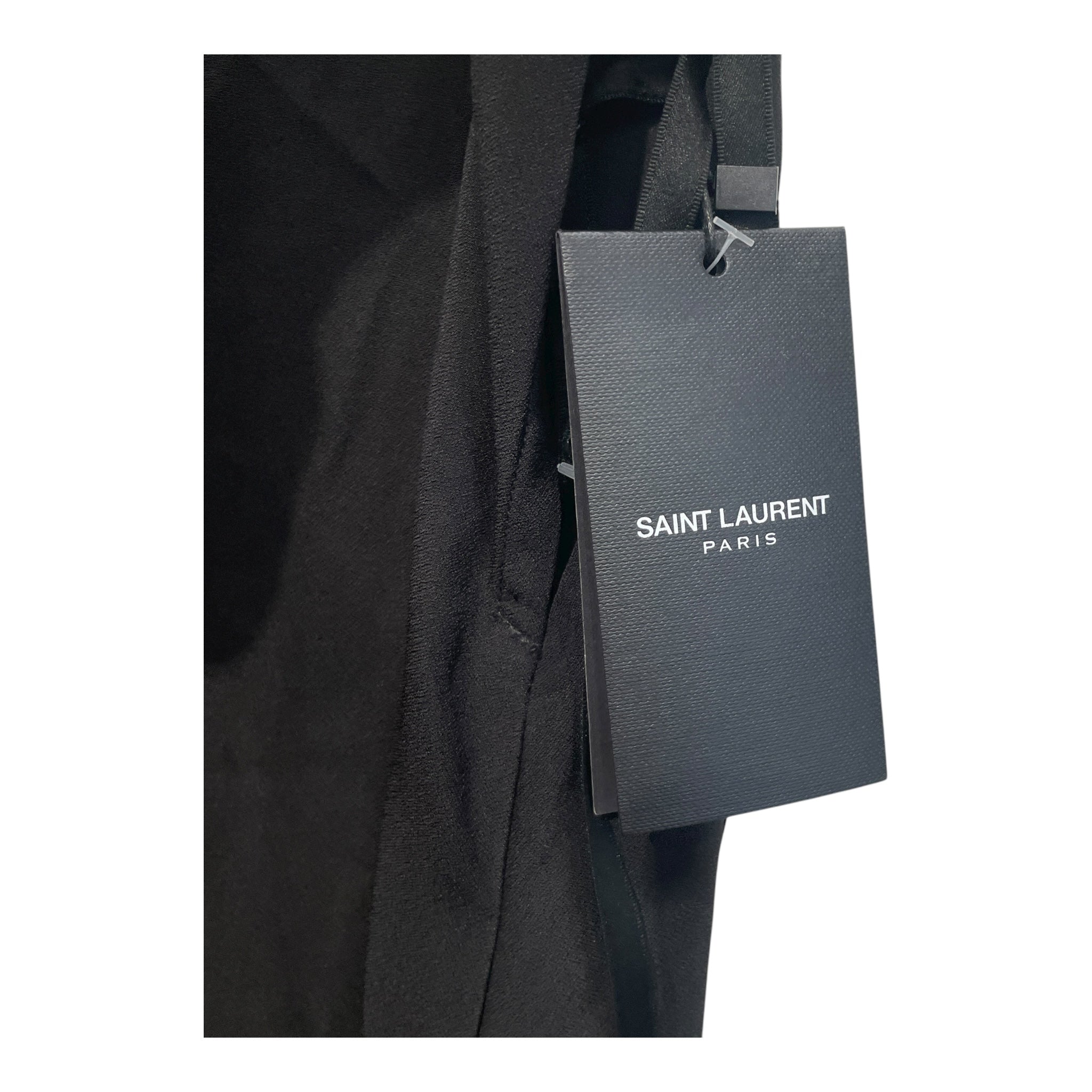 SAINT LAURENT/SL Dress/40/Polyester/BLK/SKINNY STRAP LONG DRESS view 5
