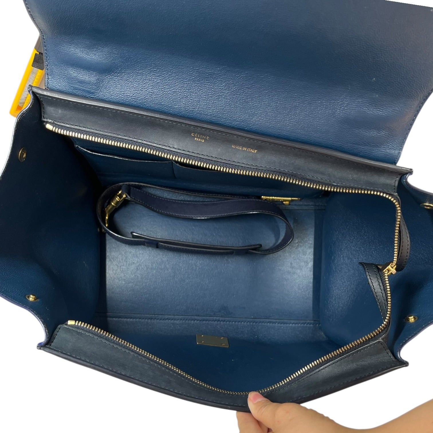 CELINE/Hand Bag/Leather/NVY/Trapeze Handbag Blue/Navy view 6