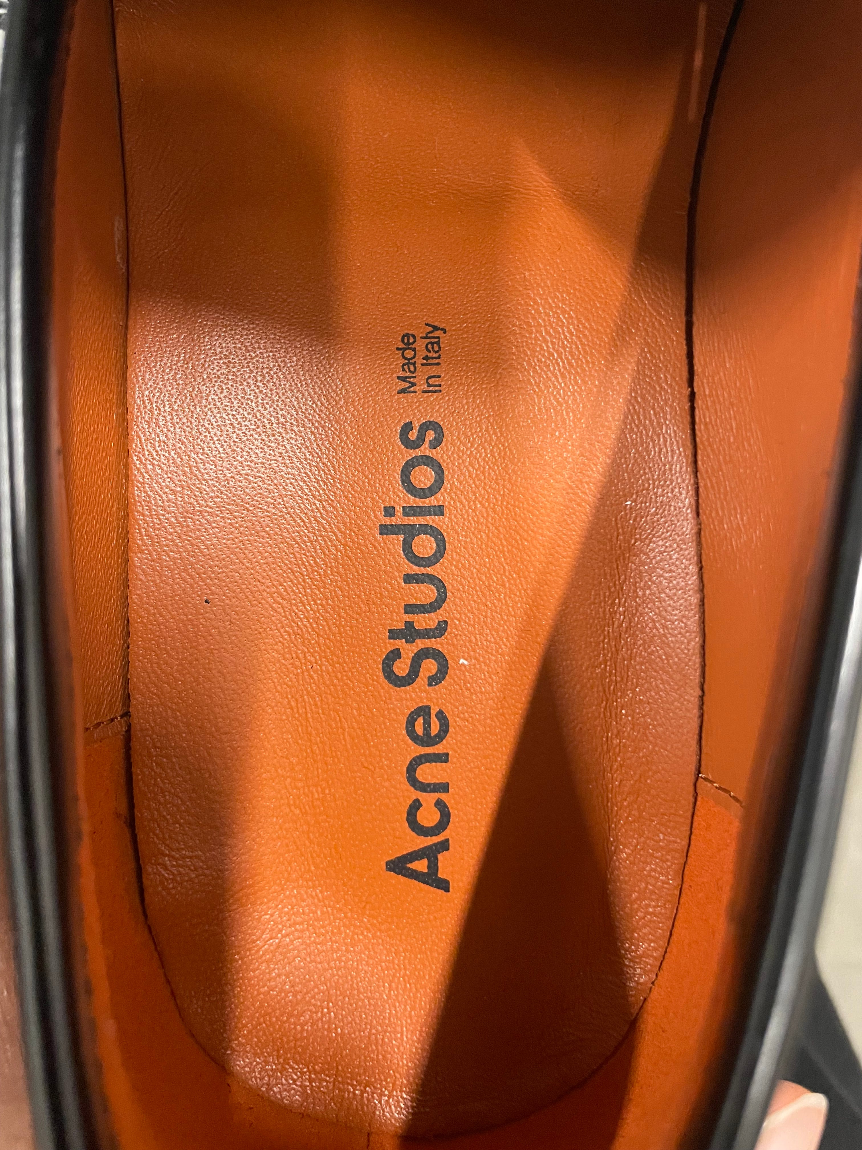 Acne Studios/Loafers/EU 41/Leather/BLK/TEXT ON TOE view 3
