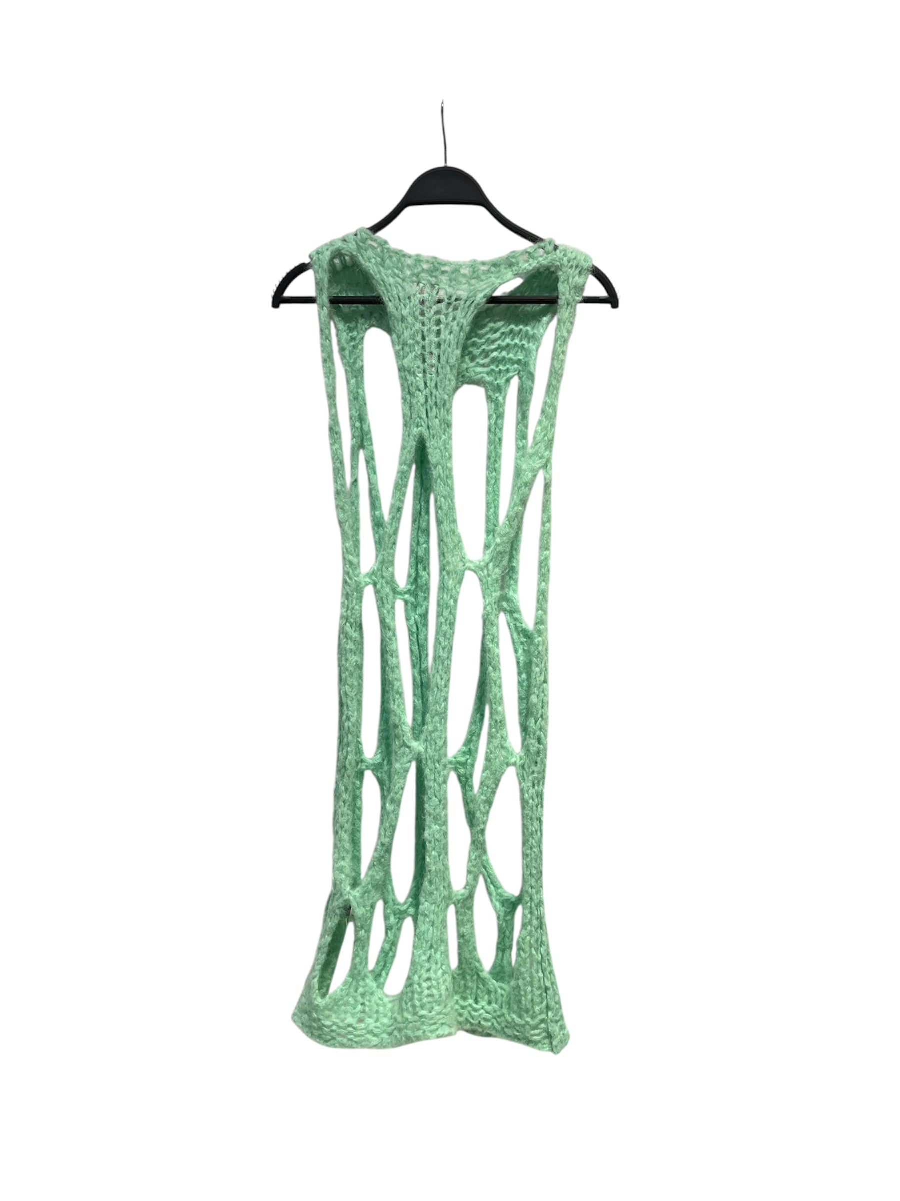 Rick Owens/Knitted Vest/S/Mohair/GRN/Net view 2