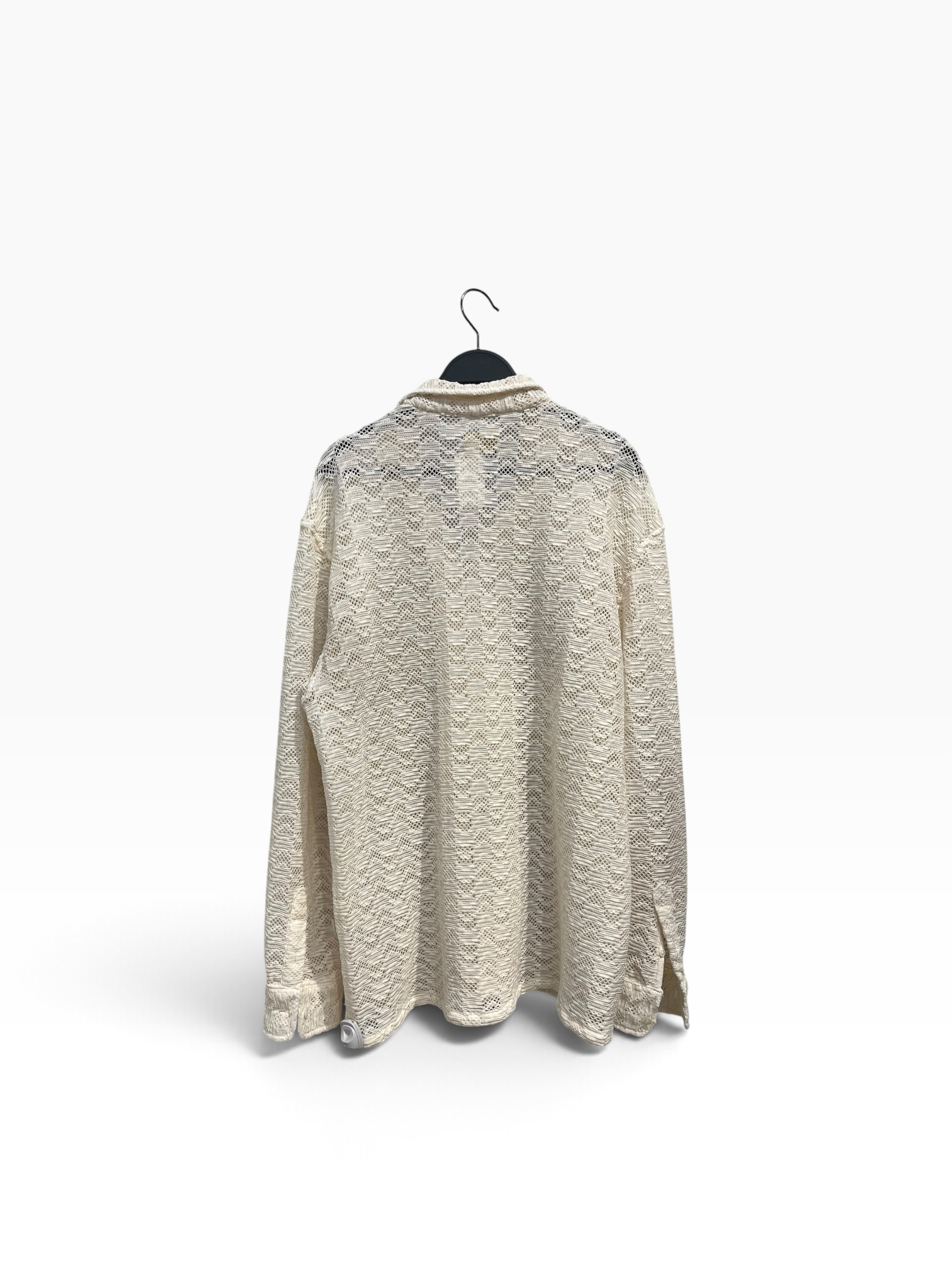 Aimé Leon Dore/LS Shirt/Polyester/CRM/Plain/Crocheted view 2