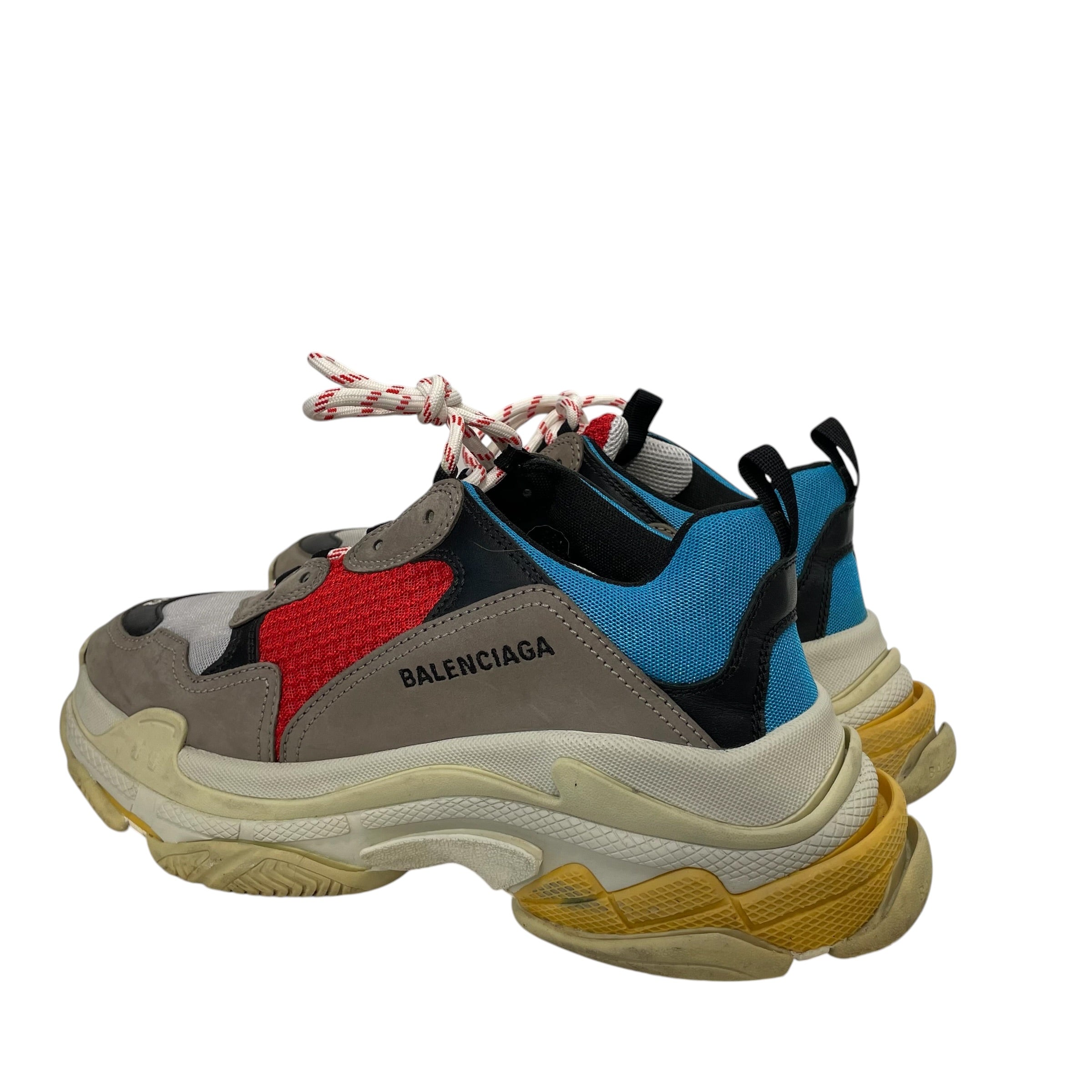 BALENCIAGA/Low-Sneakers/EU 42/MLT/triple s red blue gray view 2