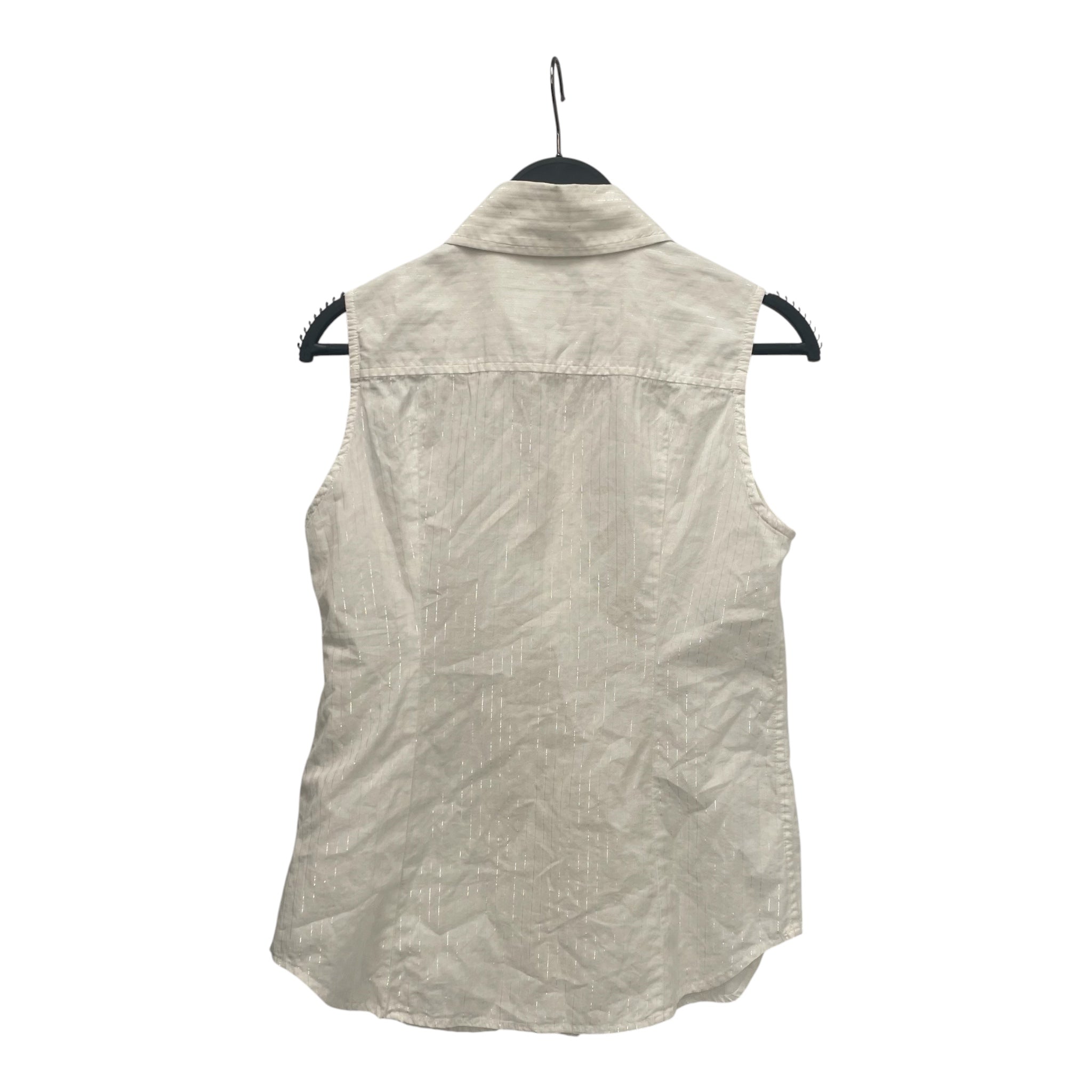 HYSTERIC GLAMOUR/SL Shirt/Cotton/WHT/STRIPES N RUFFLES ALONG BUTTON view 2