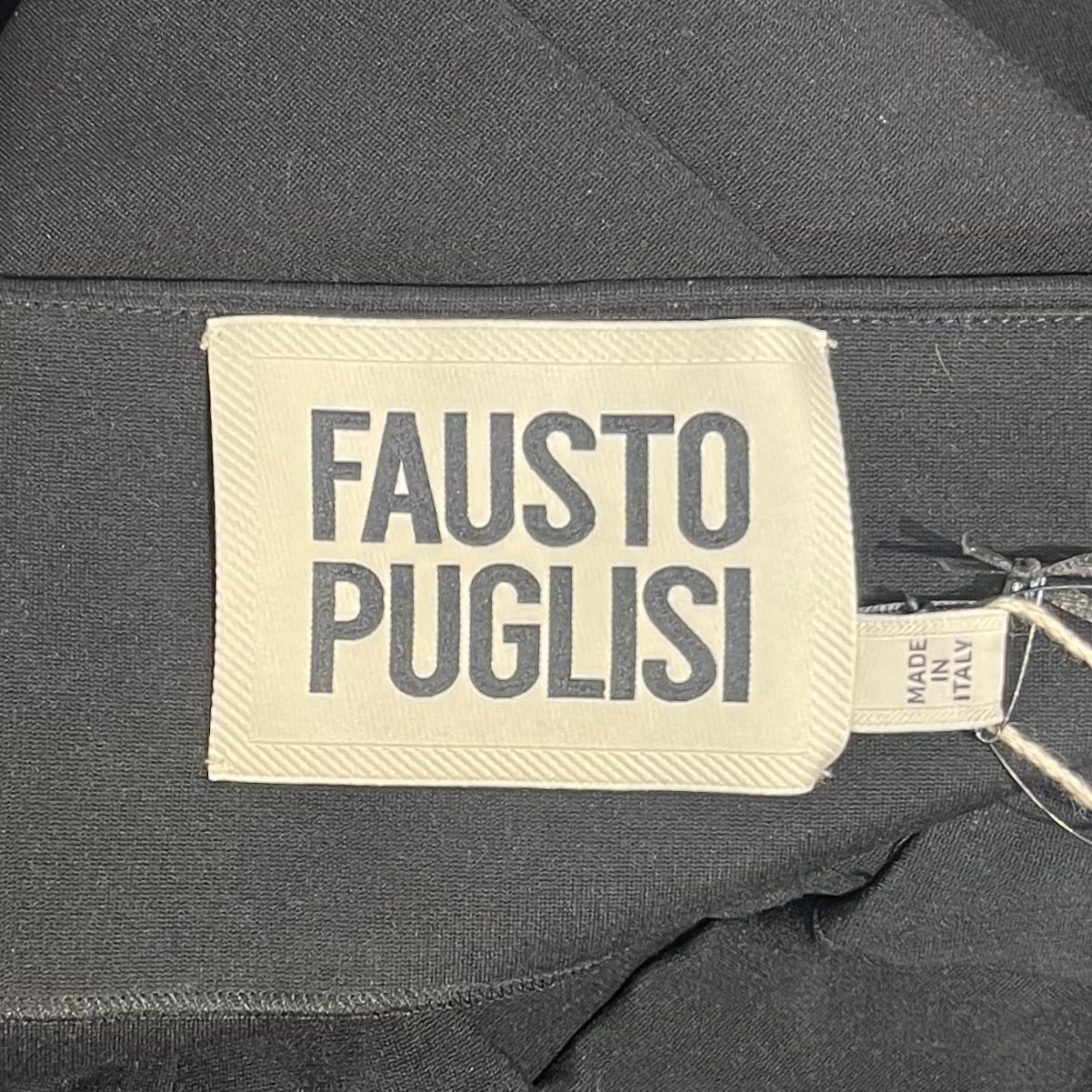 FAUSTO PUGLISI/SL Dress/40/Polyester/BLK/Midi Length/HALTER-GATHERED FABRIC-MULTICO view 4