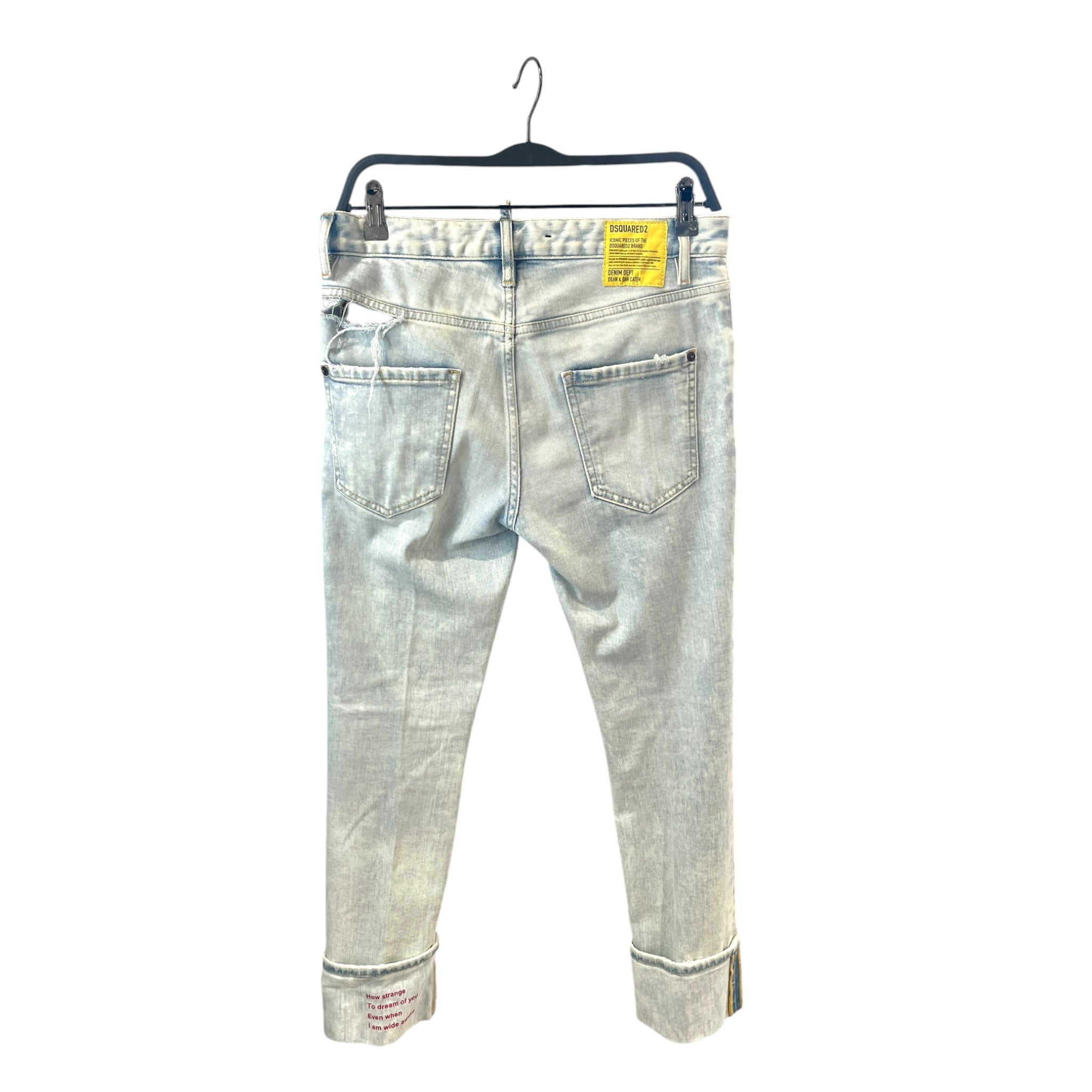 DSQUARED2/Cropped Pants/M/Graphic/Denim/BLU/ view 2