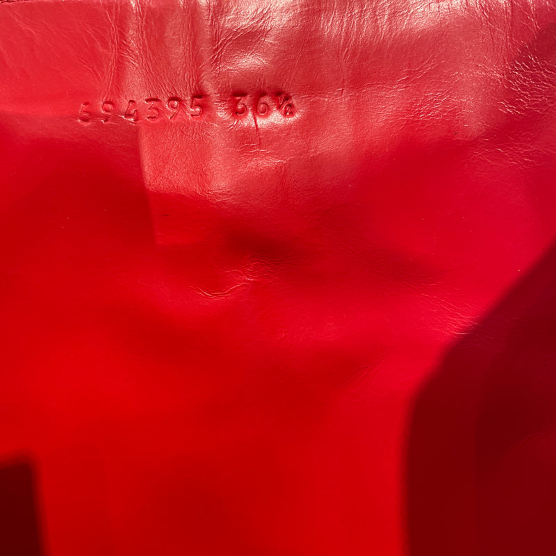 BALENCIAGA/Boots/EU 36.5/Leather/RED/CAGELE LEATHER BOOTS