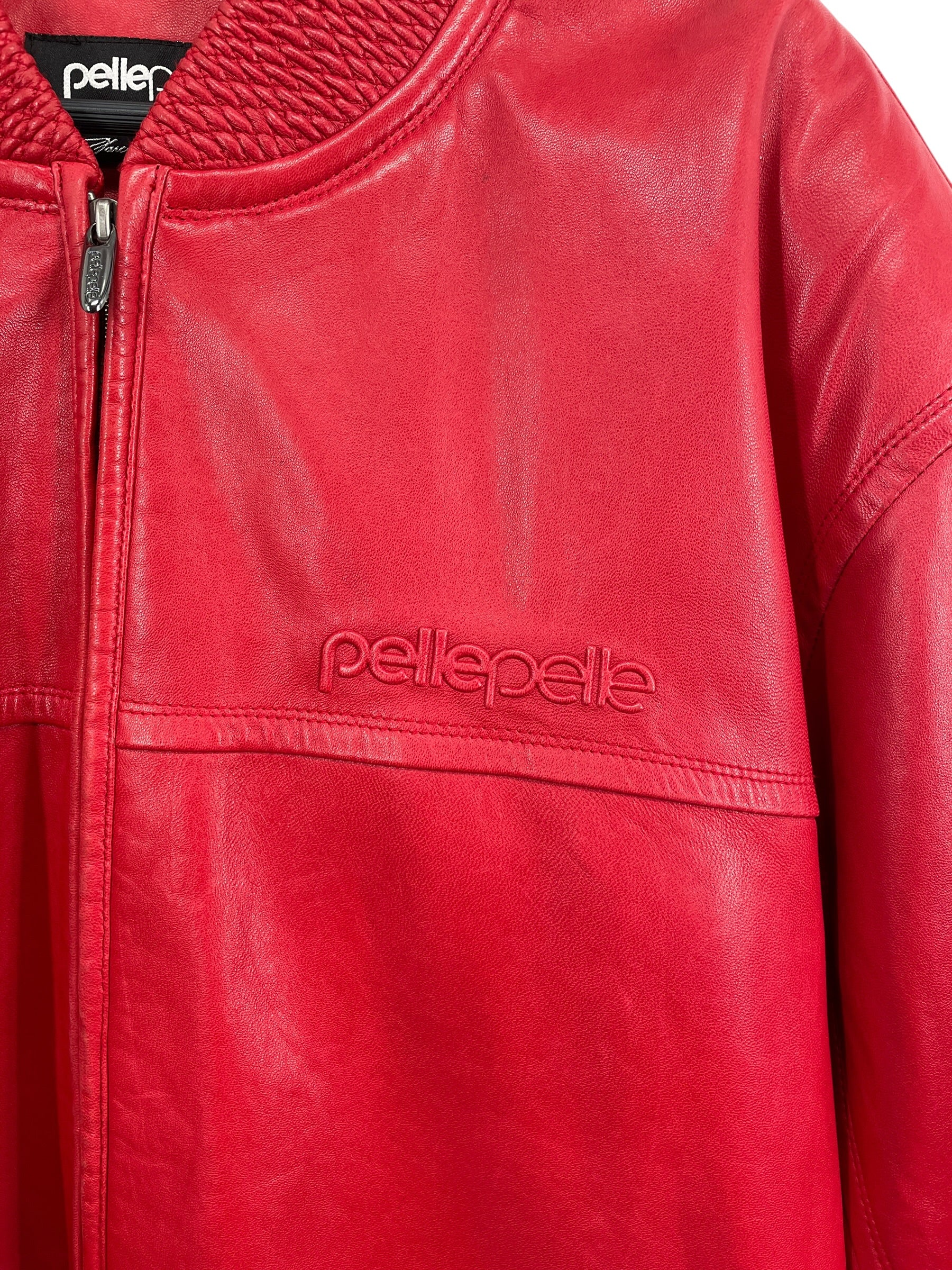 Pelle Pelle/Jacket/46/Leather/RED/WEAVED BOTTOMS view 4
