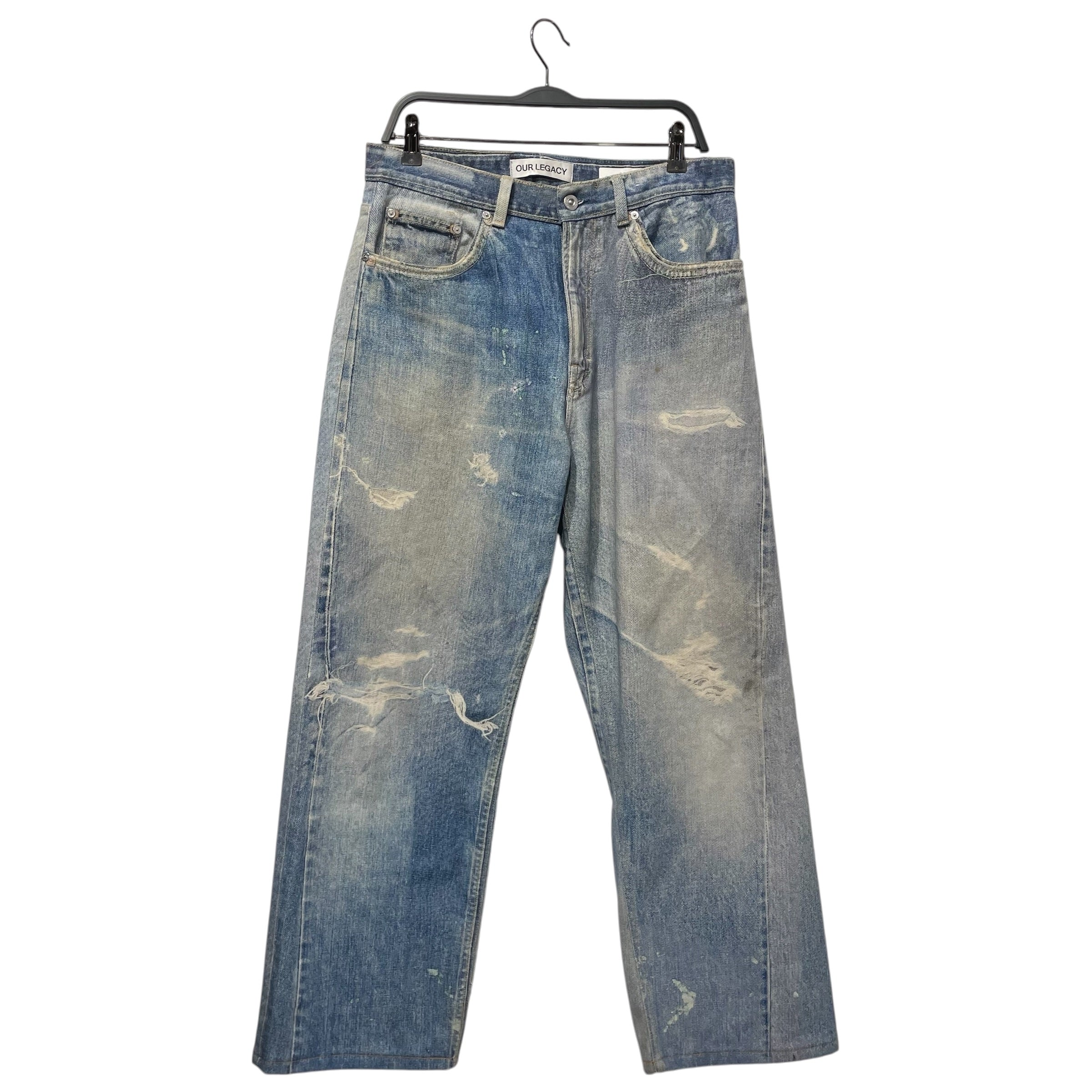 OUR LEGACY/Pants/33/Denim/BLU/Graphic/third cut jeans digital denim view 1