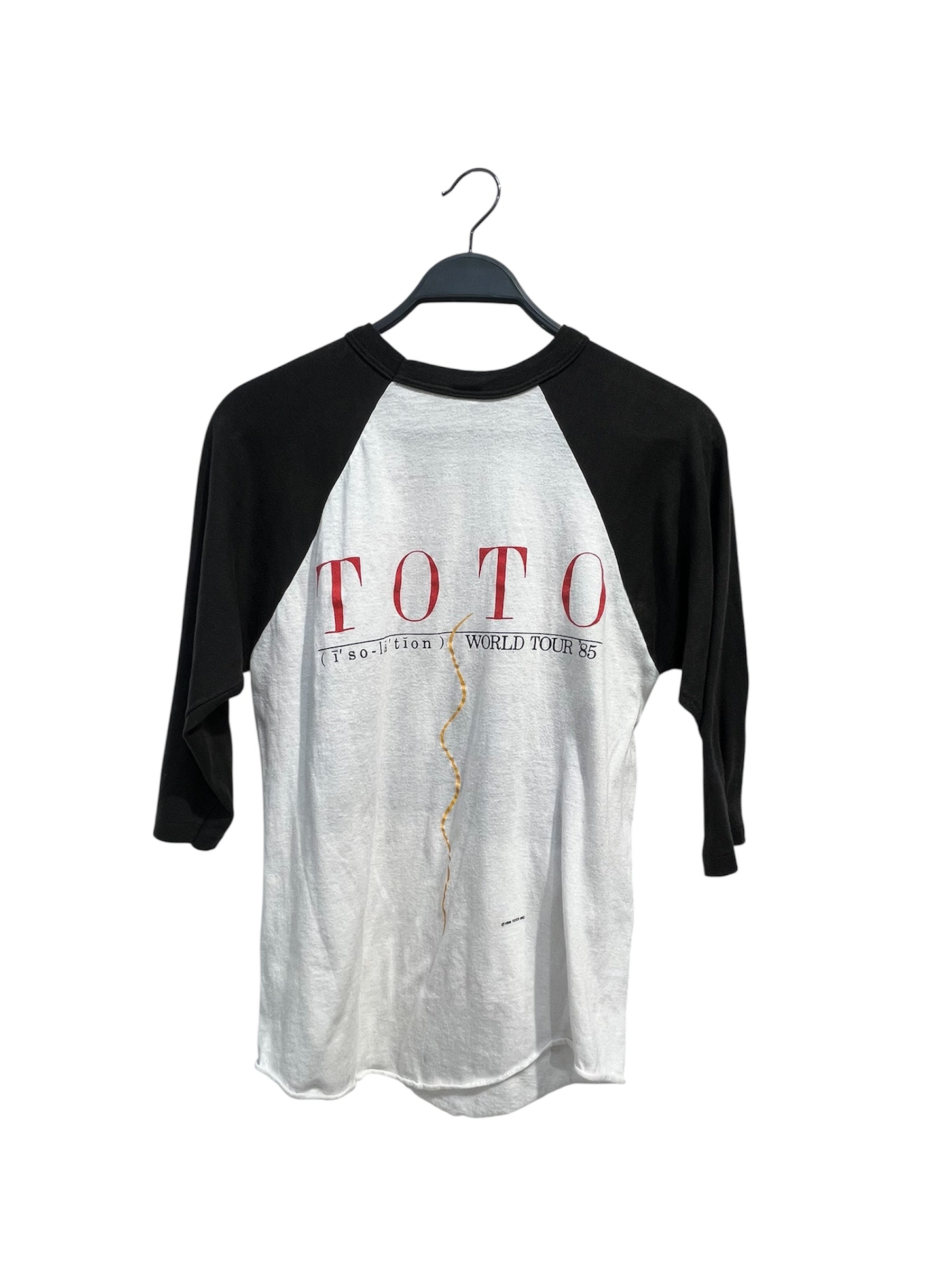 Vintage/LS T-Shirt/L/Cotton/WHT/Raglan Sleeve/Graphic/BAND TOTO-BASEBALL TSHIRT view 2