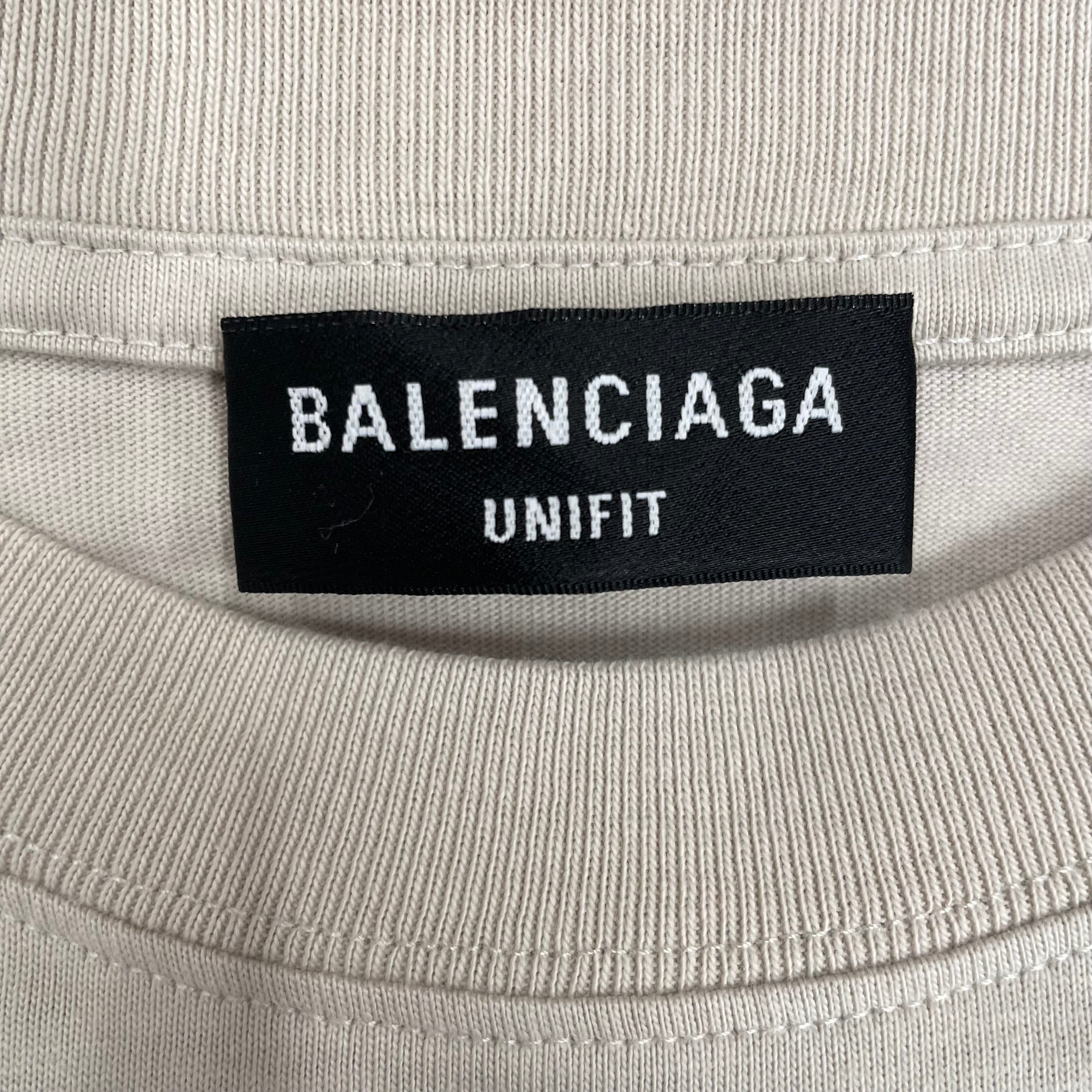 BALENCIAGA/T-Shirt/M/Cotton/BEG/High Neck/Paris Fashion Week view 3