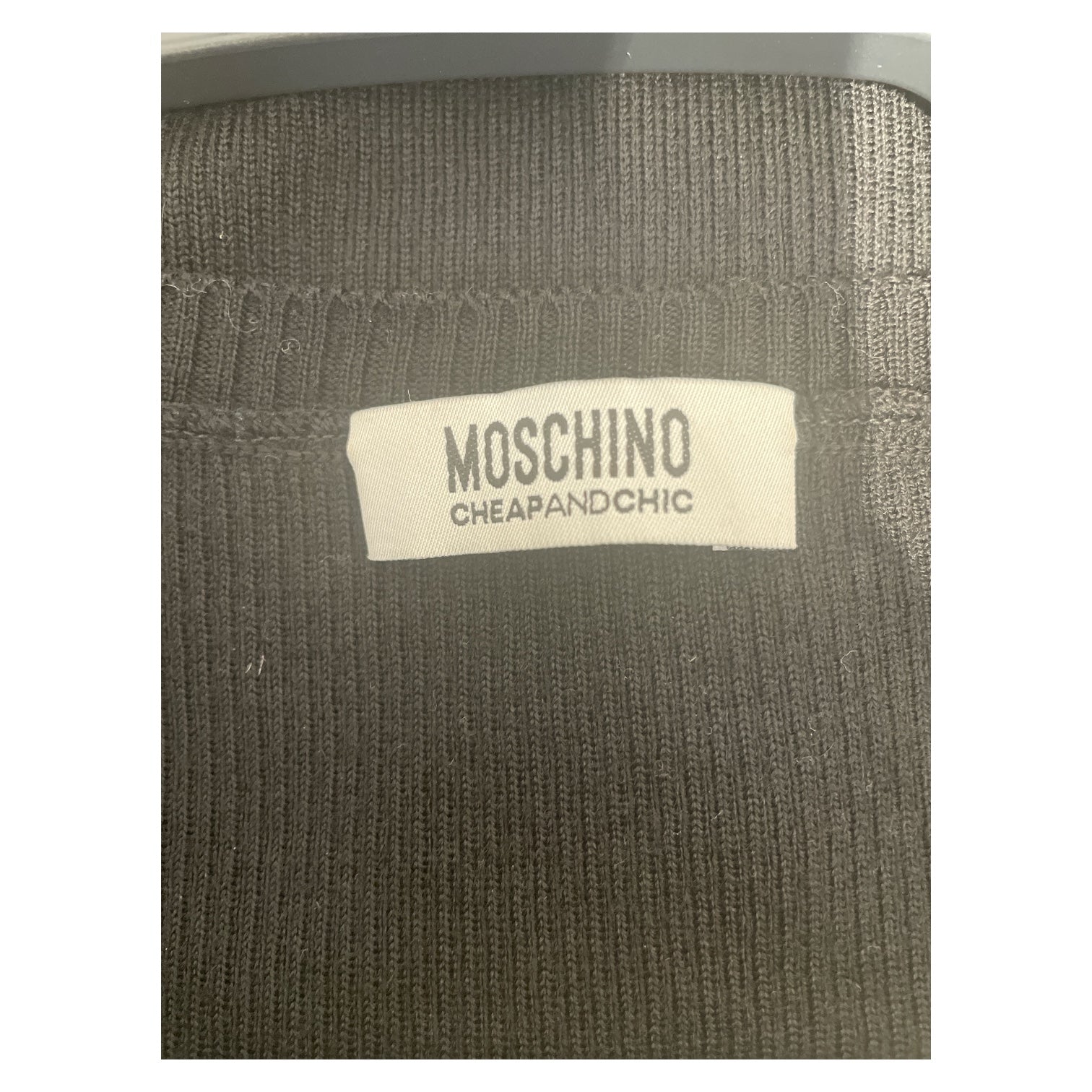 MOSCHINO CHEAP & CHIC/Cardigan/Cotton/BLK/DOTTED SHEER SHORT SLEEVE view 3