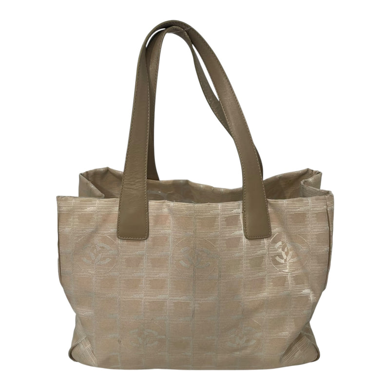 CHANEL/Tote Bag/All Over Print/Cotton/BEG/Travel Ligne Tote