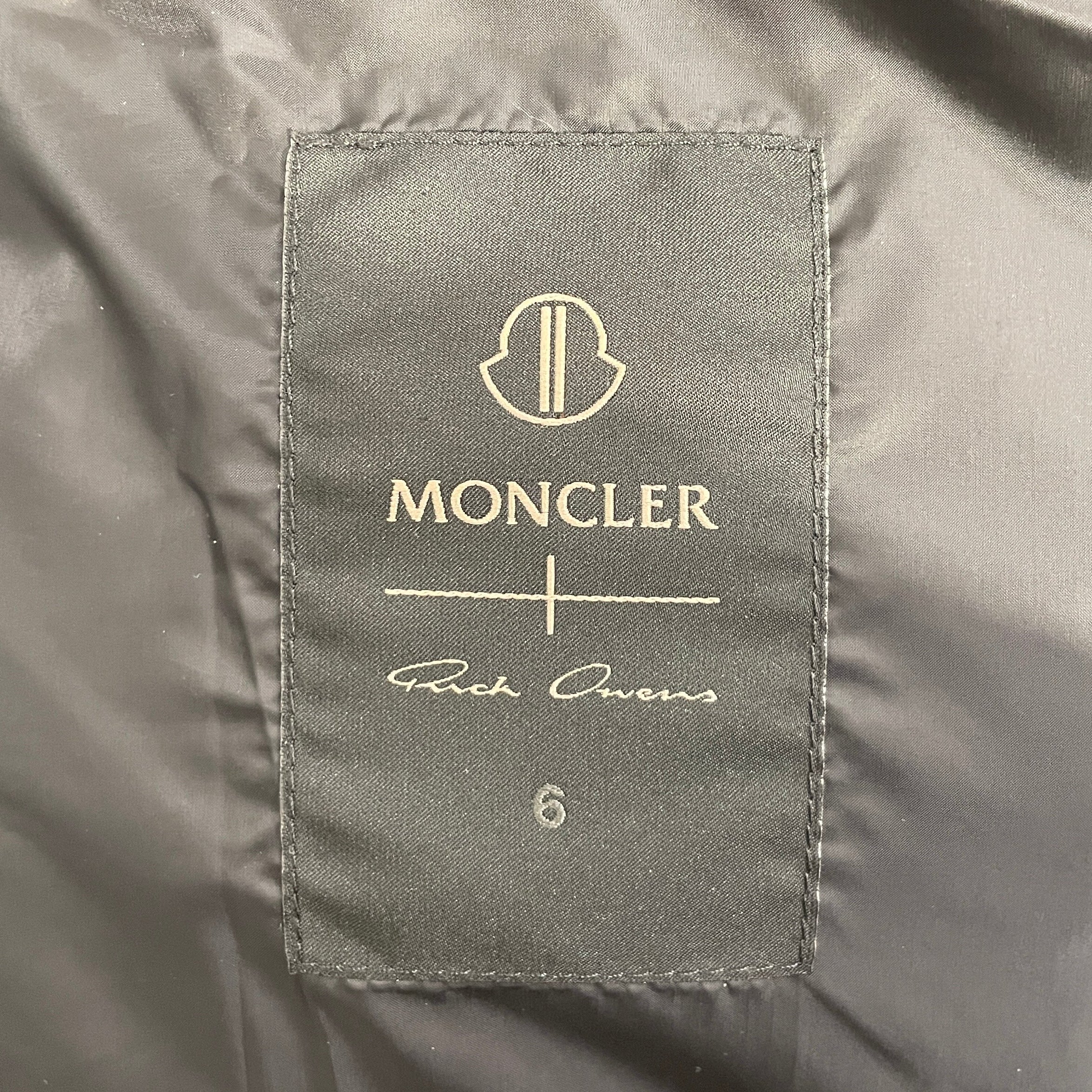 Rick Owens/Rick Owens/MONCLER/Coat/6/Polyester/BLK/Cyclopic Long Down Coat view 3