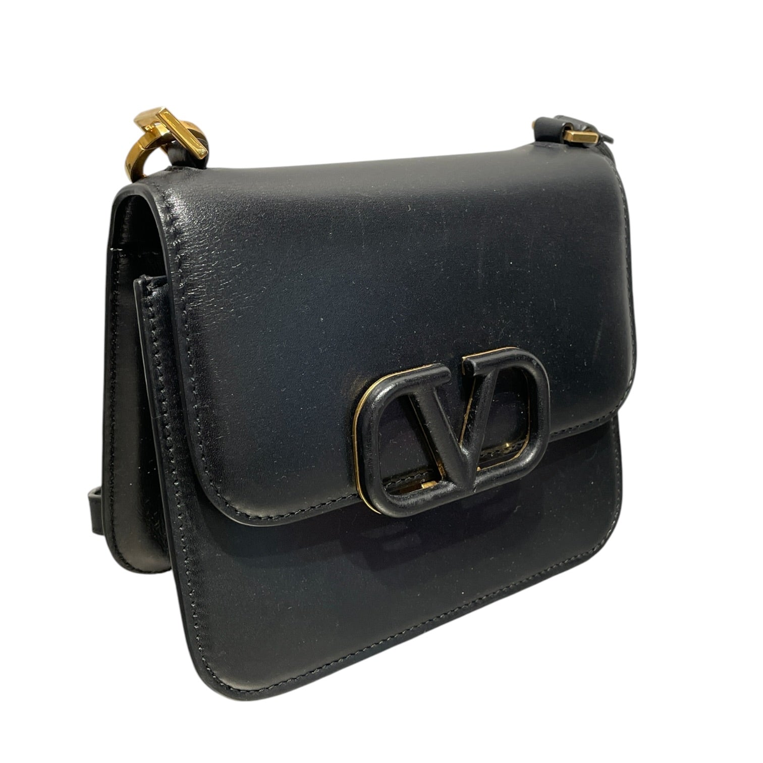 VALENTINO GARAVANI/Cross Body Bag/Leather/BLK/V SLING CROSSBODY view 6