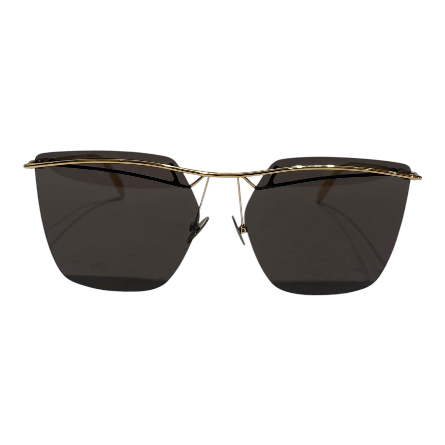 Alexander McQueen/Sunglasses/Celluloid/BLK/L's/AMU144S GOLD BAR view 1