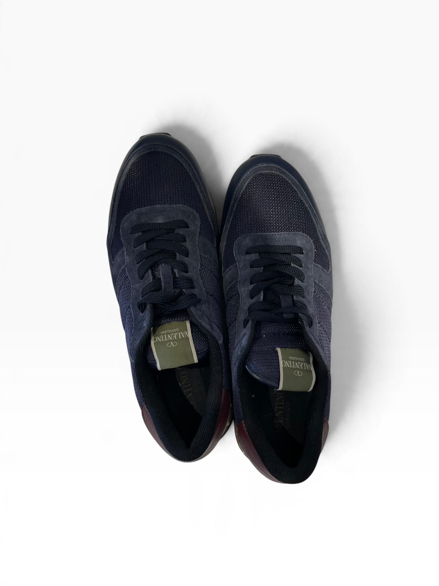 VALENTINO/Low-Sneakers/EU 44/Cotton/NVY/rockstud mesh view 3